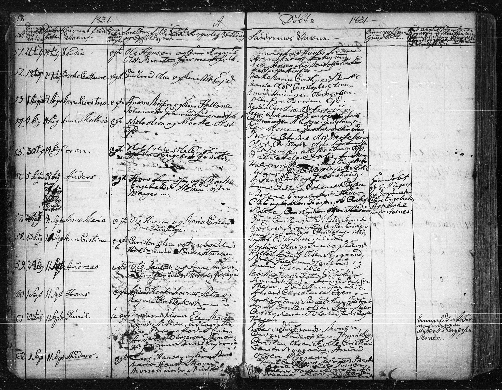 Aurskog prestekontor Kirkebøker, SAO/A-10304a/F/Fa/L0006: Parish register (official) no. I 6, 1829-1853, p. 18