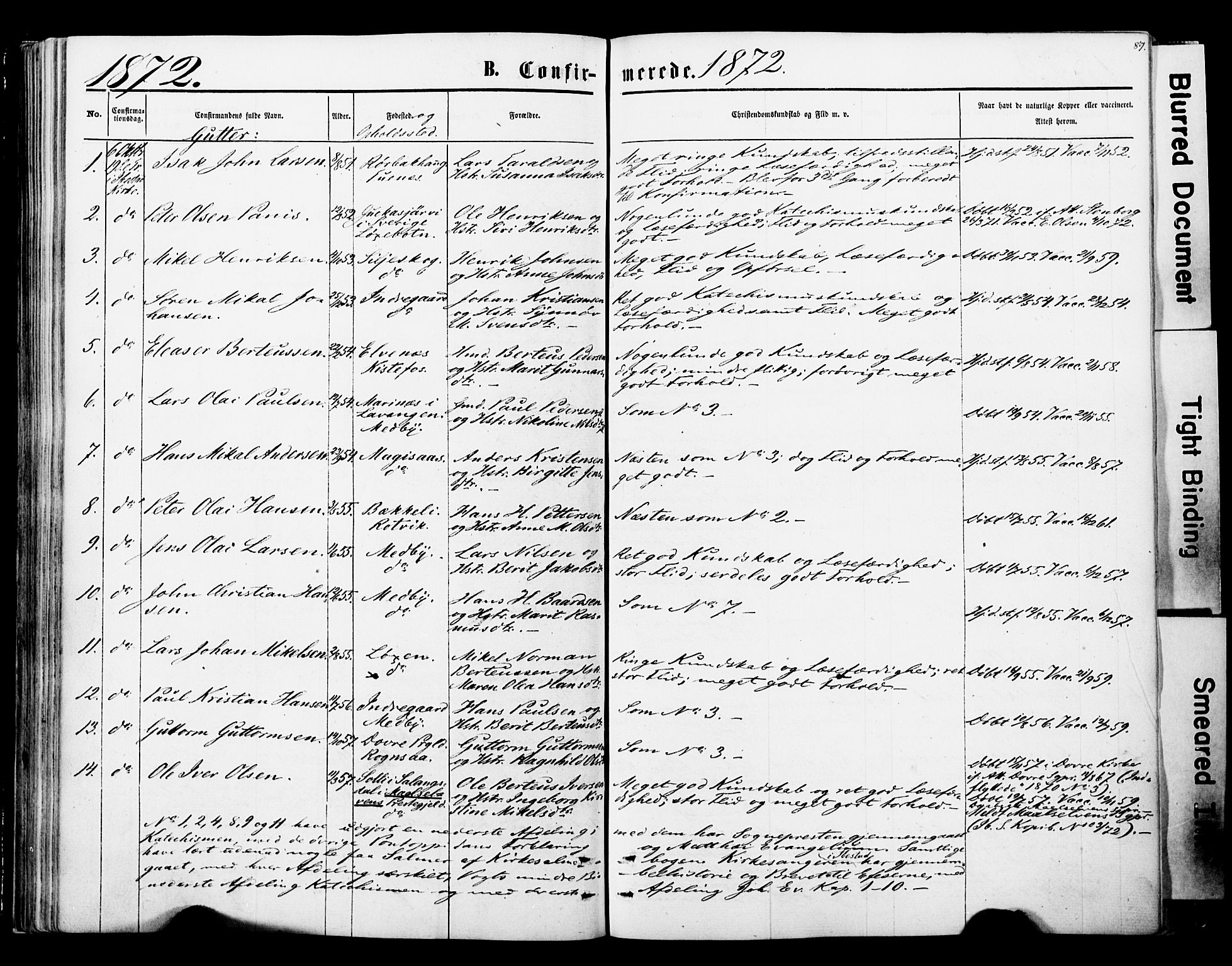 Ibestad sokneprestembete, SATØ/S-0077/H/Ha/Haa/L0013kirke: Parish register (official) no. 13, 1865-1879, p. 89