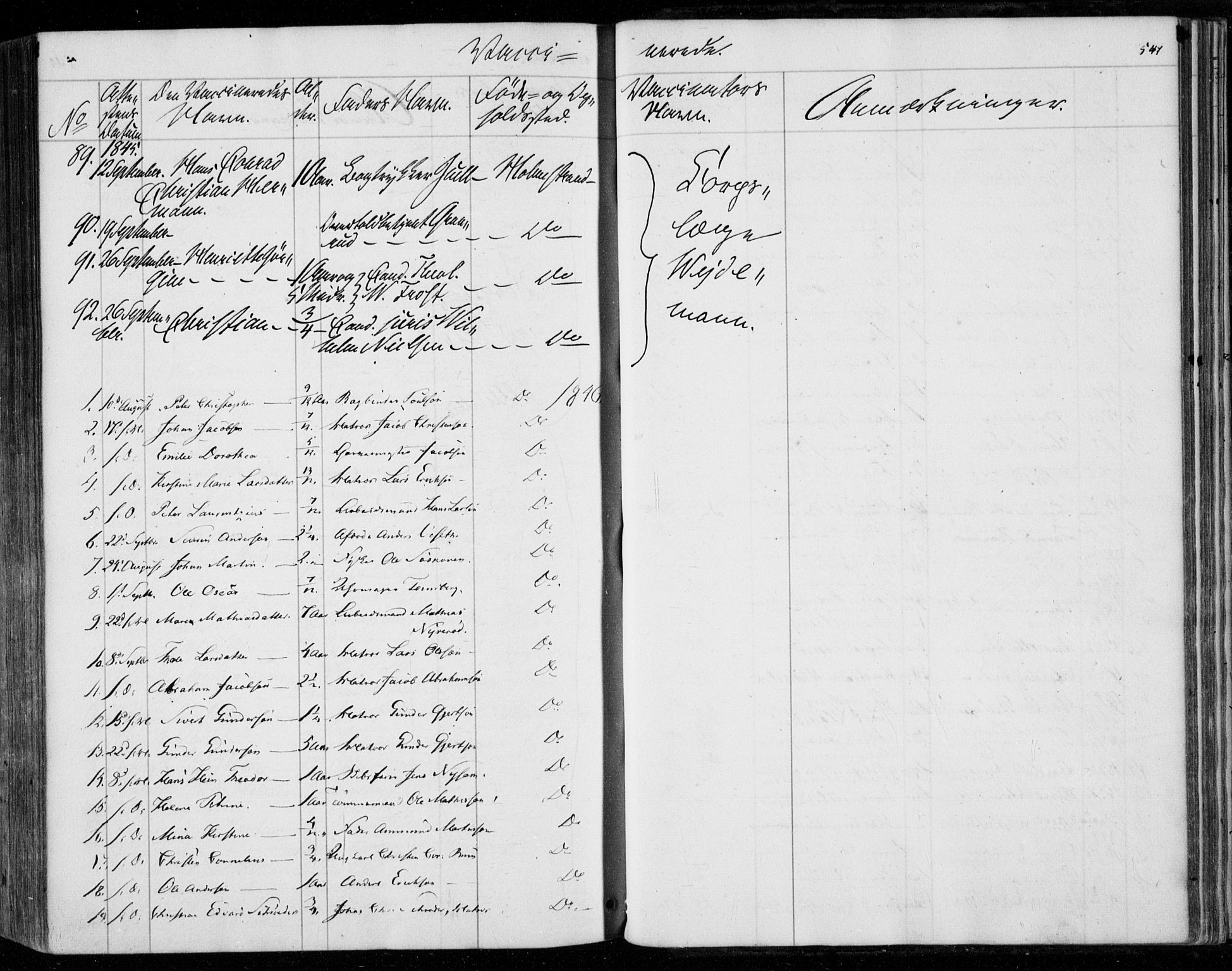 Holmestrand kirkebøker, AV/SAKO-A-346/F/Fa/L0002: Parish register (official) no. 2, 1840-1866, p. 541