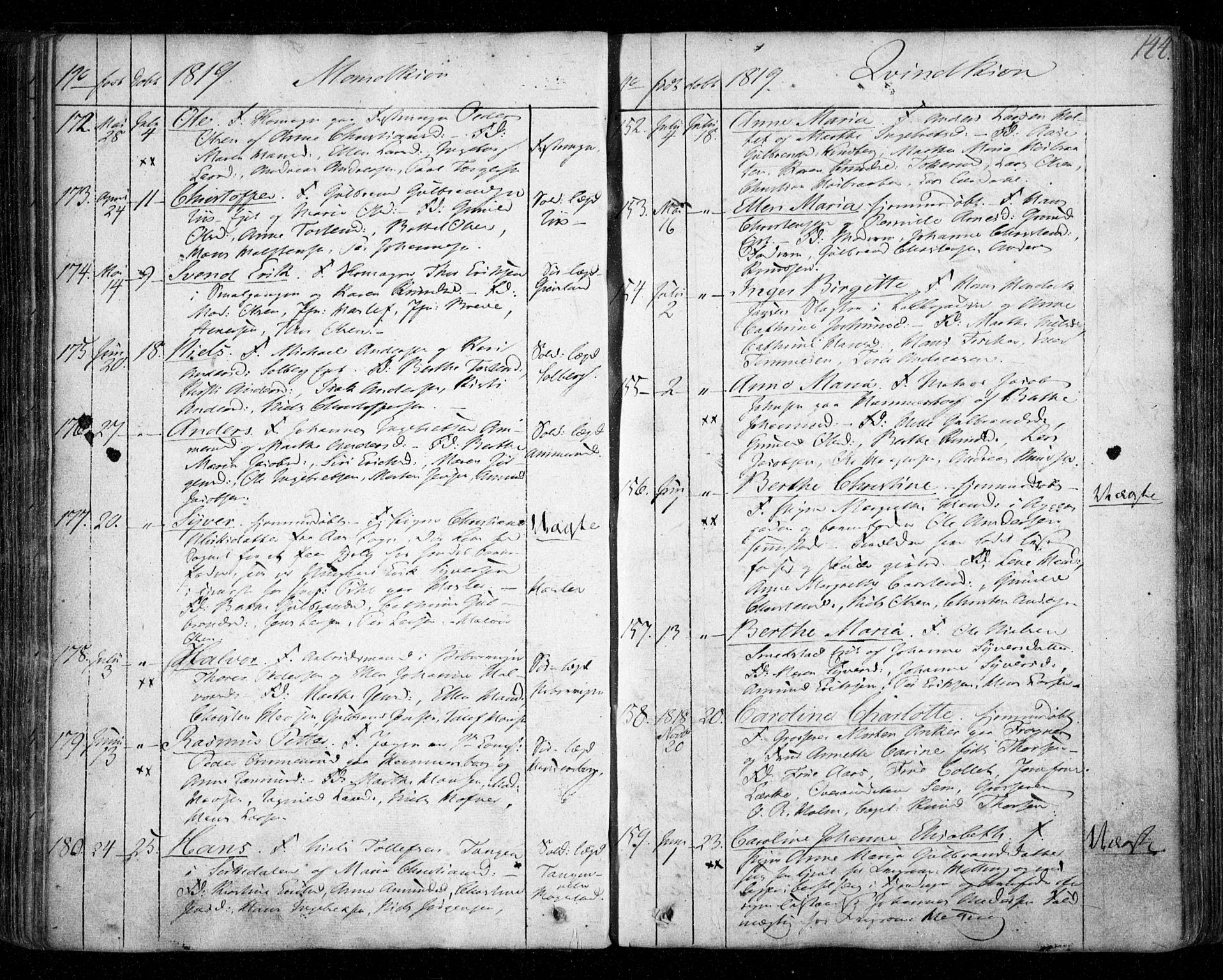 Aker prestekontor kirkebøker, SAO/A-10861/F/L0011: Parish register (official) no. 11, 1810-1819, p. 144