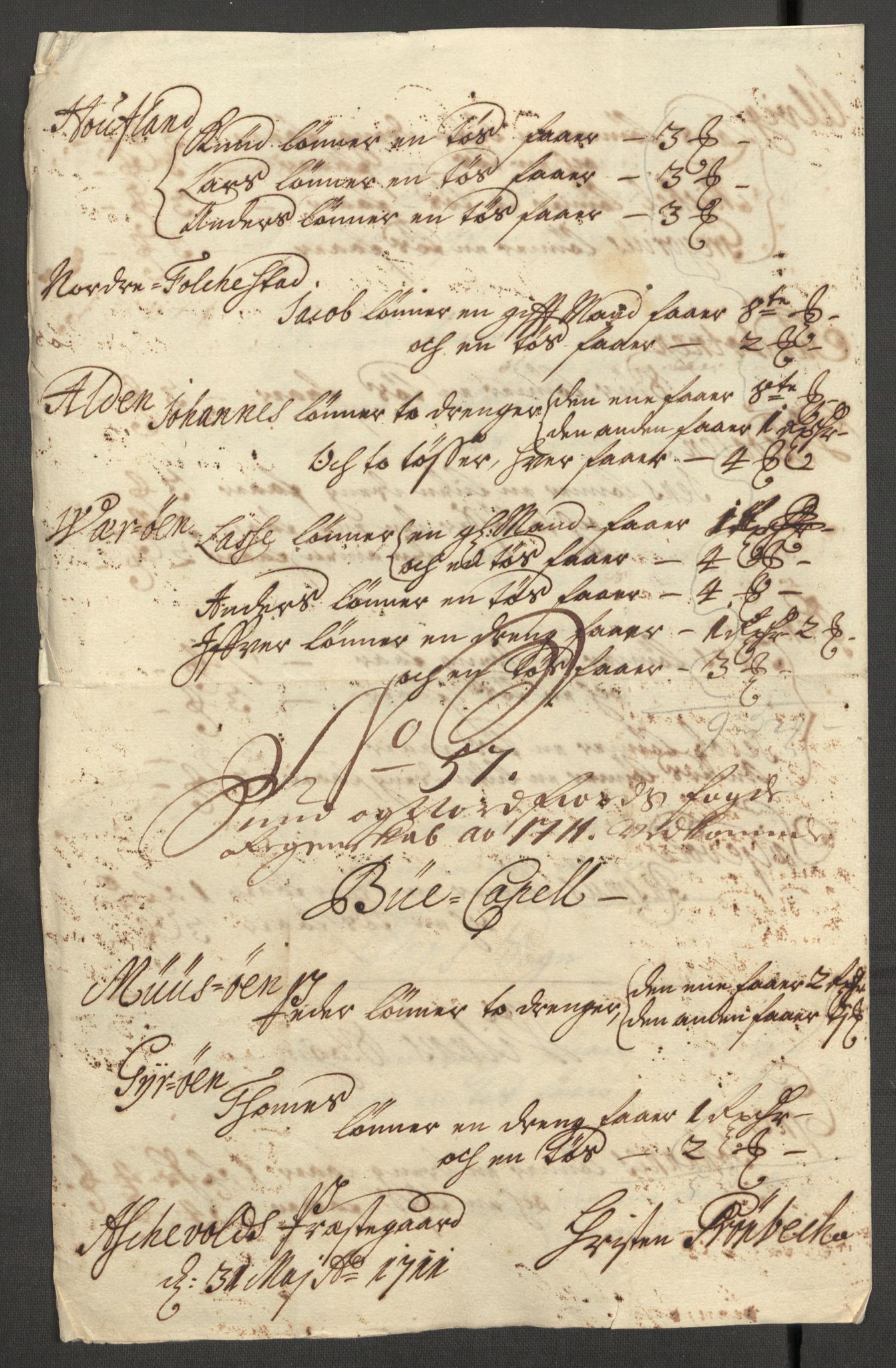 Rentekammeret inntil 1814, Reviderte regnskaper, Fogderegnskap, AV/RA-EA-4092/R53/L3434: Fogderegnskap Sunn- og Nordfjord, 1711, p. 174