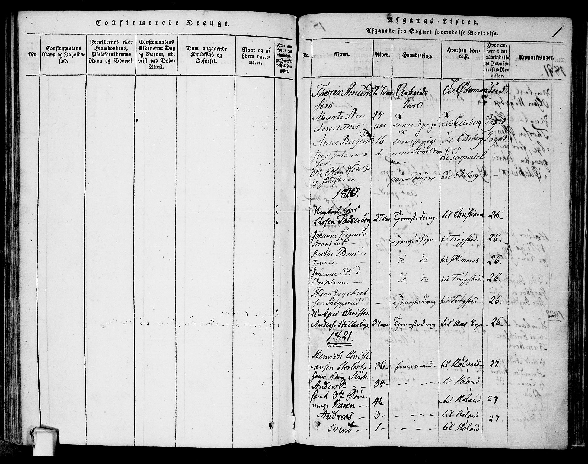 Rødenes prestekontor Kirkebøker, SAO/A-2005/F/Fa/L0004: Parish register (official) no. I 4, 1814-1838, p. 1