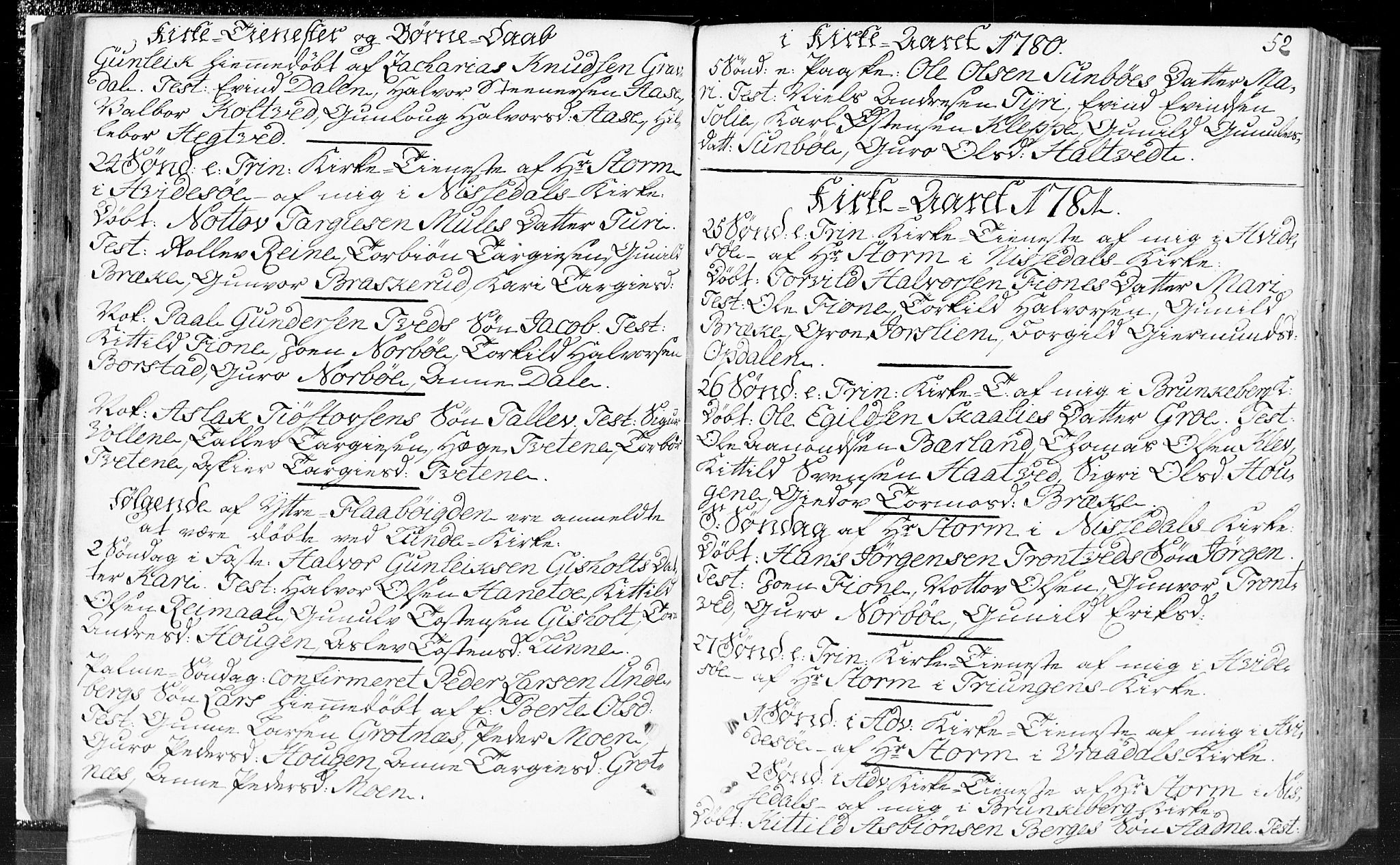 Kviteseid kirkebøker, AV/SAKO-A-276/F/Fa/L0002: Parish register (official) no. I 2, 1773-1786, p. 52