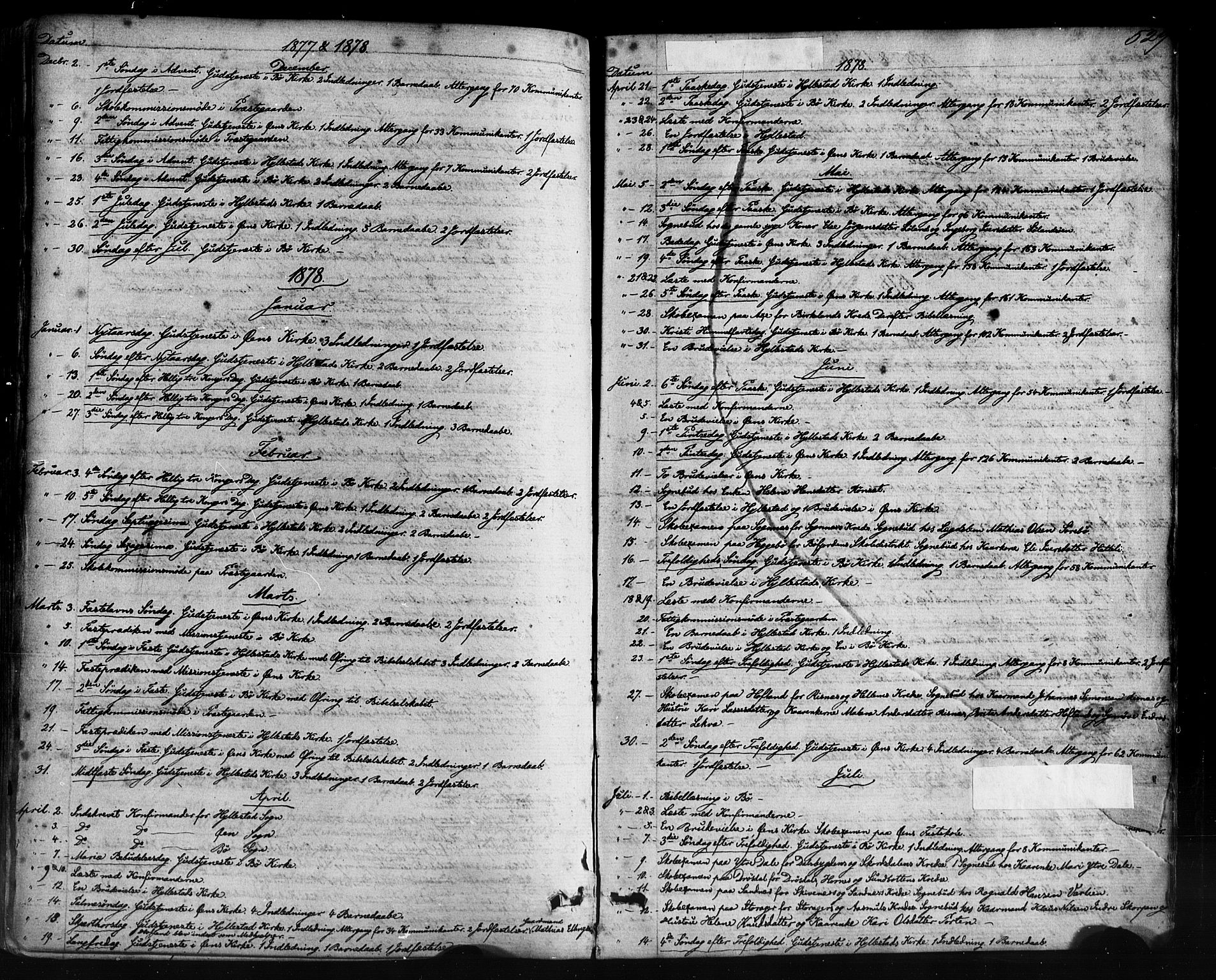 Hyllestad sokneprestembete, AV/SAB-A-80401: Parish register (official) no. A 1, 1861-1886, p. 529