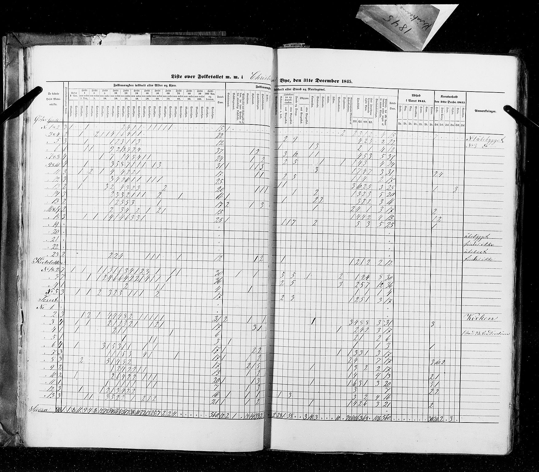 RA, Census 1845, vol. 10: Cities, 1845