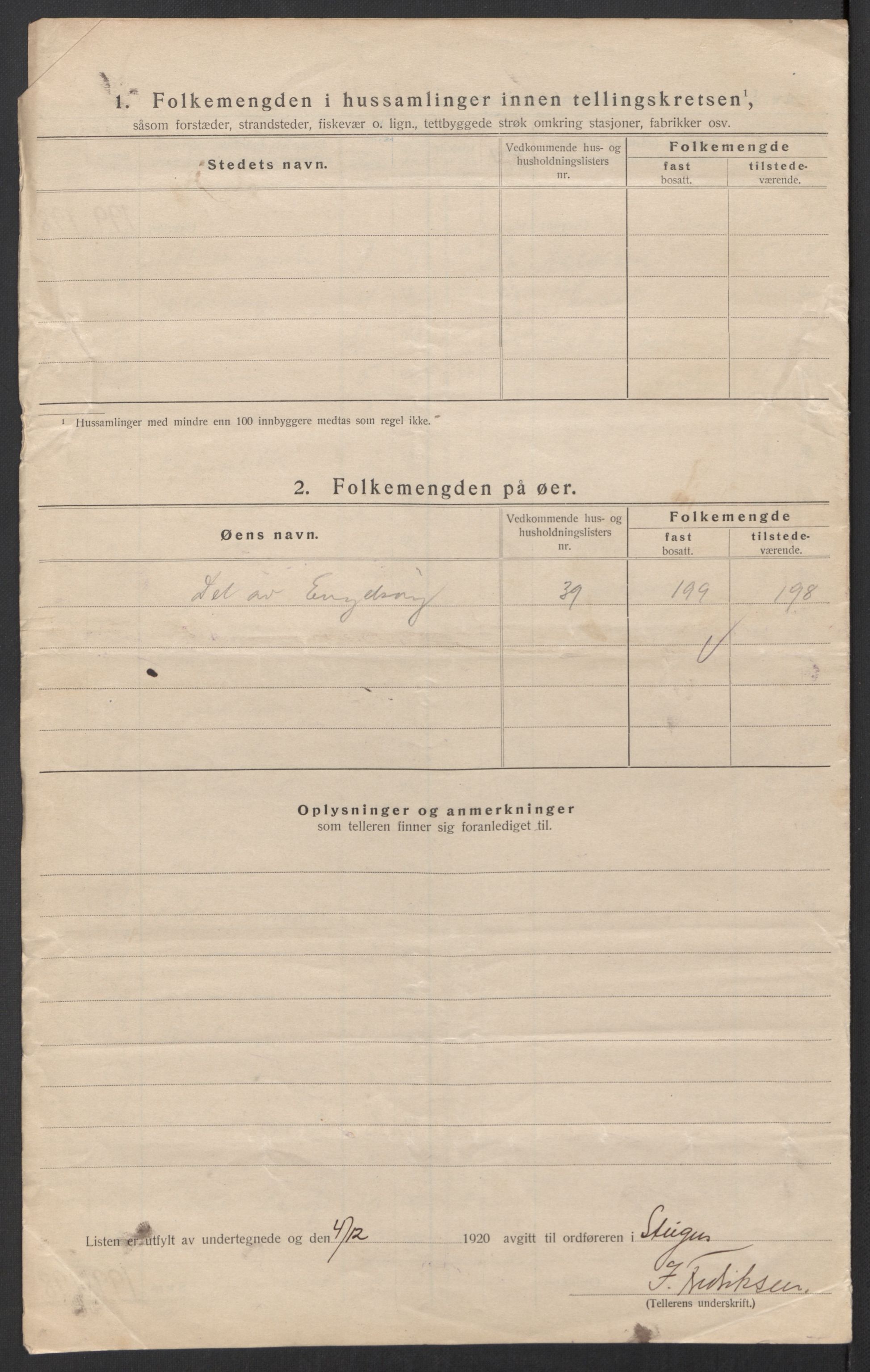 SAT, 1920 census for Steigen, 1920, p. 24