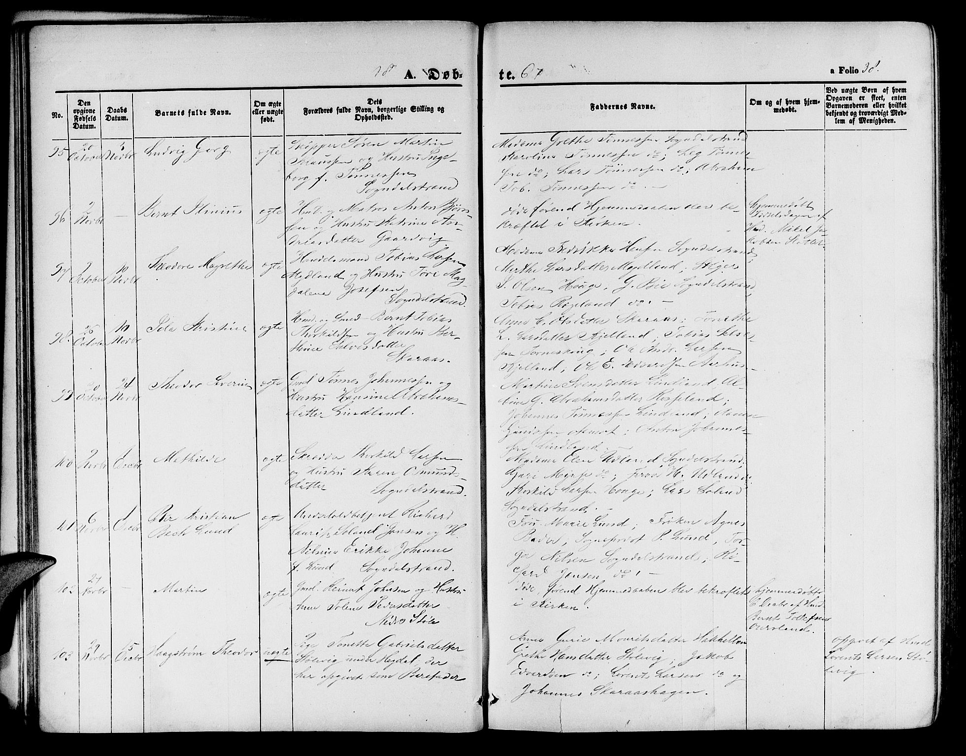 Sokndal sokneprestkontor, SAST/A-101808: Parish register (copy) no. B 3, 1865-1879, p. 38