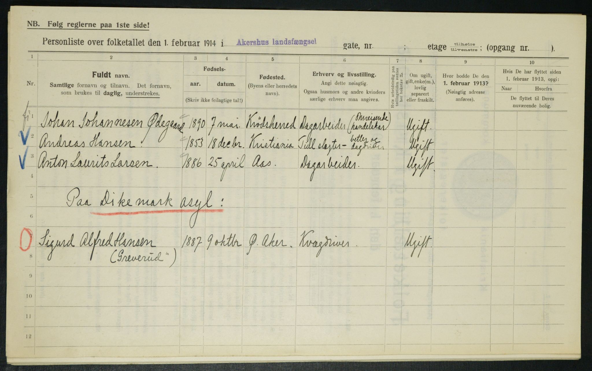 OBA, Municipal Census 1914 for Kristiania, 1914, p. 24235