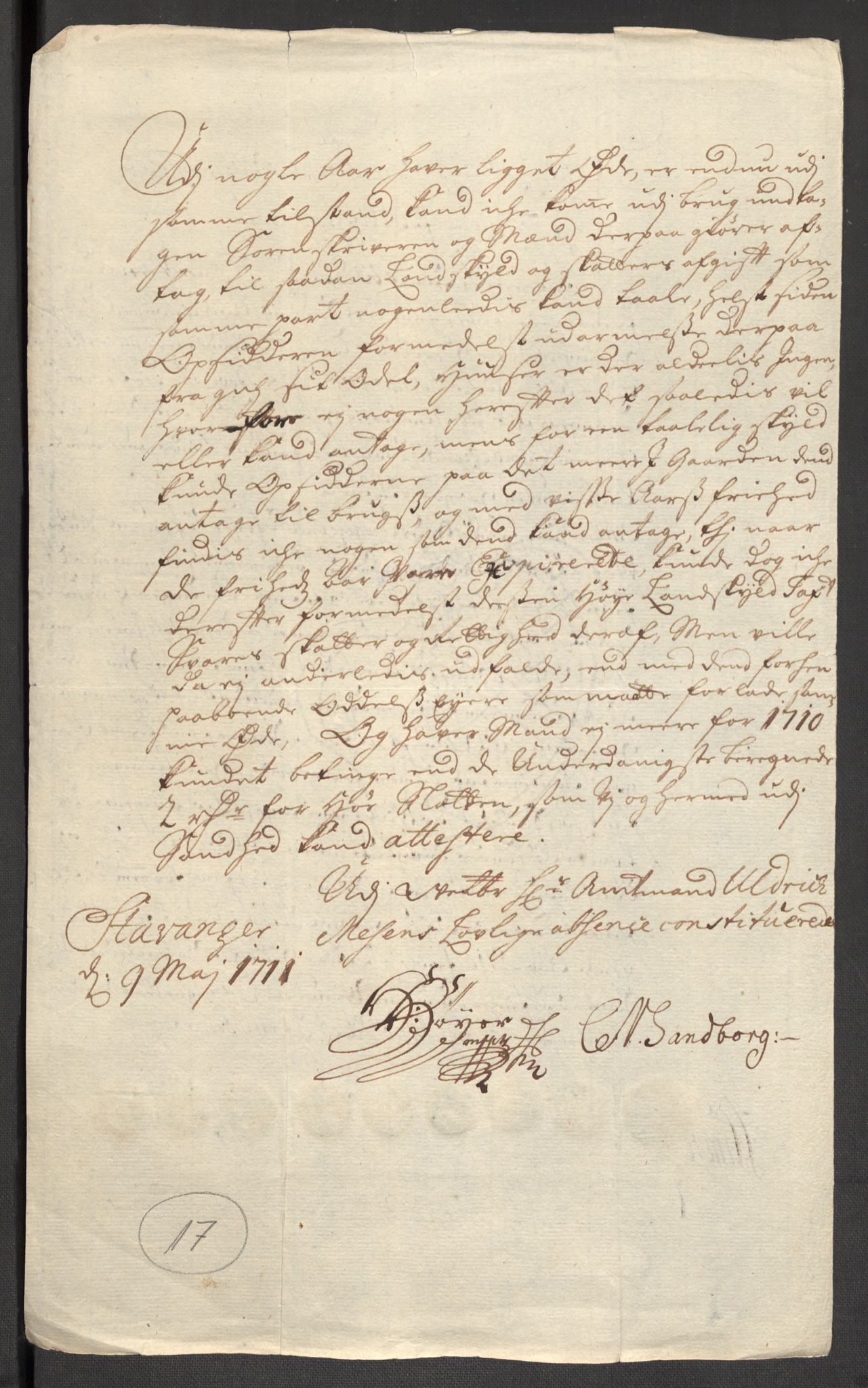 Rentekammeret inntil 1814, Reviderte regnskaper, Fogderegnskap, RA/EA-4092/R47/L2862: Fogderegnskap Ryfylke, 1710, p. 84