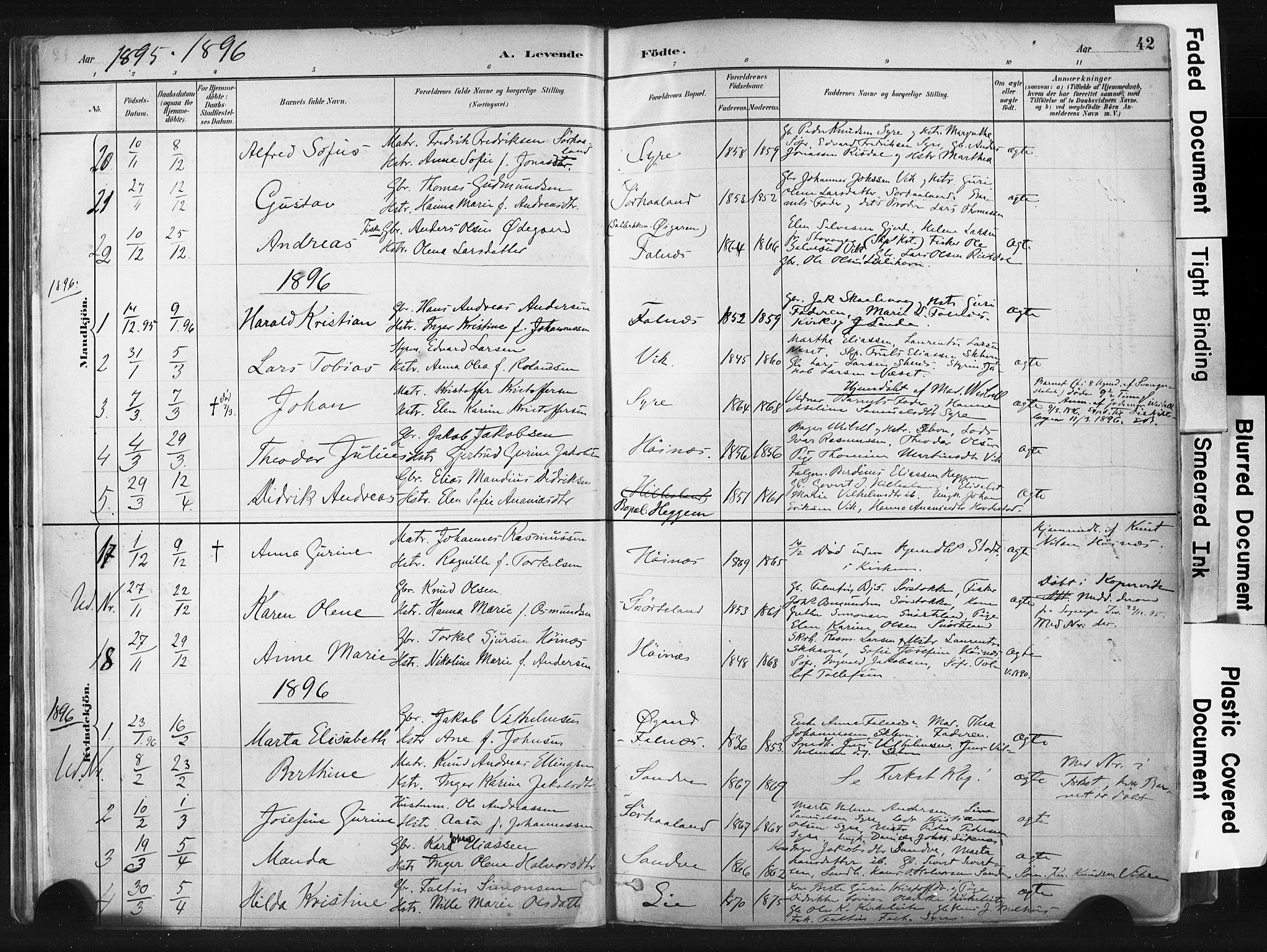 Skudenes sokneprestkontor, AV/SAST-A -101849/H/Ha/Haa/L0009: Parish register (official) no. A 6, 1882-1912, p. 42