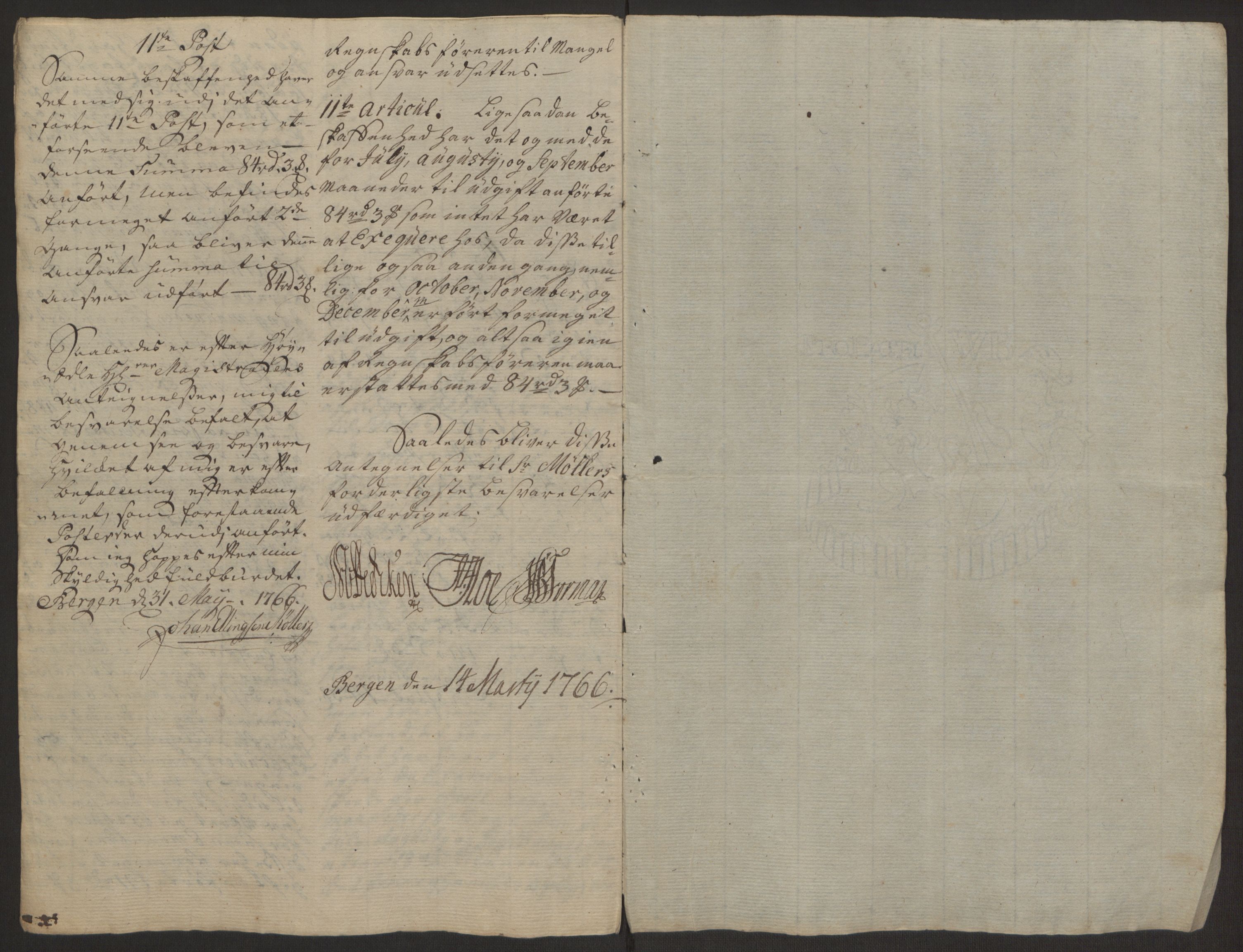 Rentekammeret inntil 1814, Reviderte regnskaper, Byregnskaper, AV/RA-EA-4066/R/Rp/L0367/0001: [P21] Kontribusjonsregnskap / Ekstraskatt, 1764, p. 236