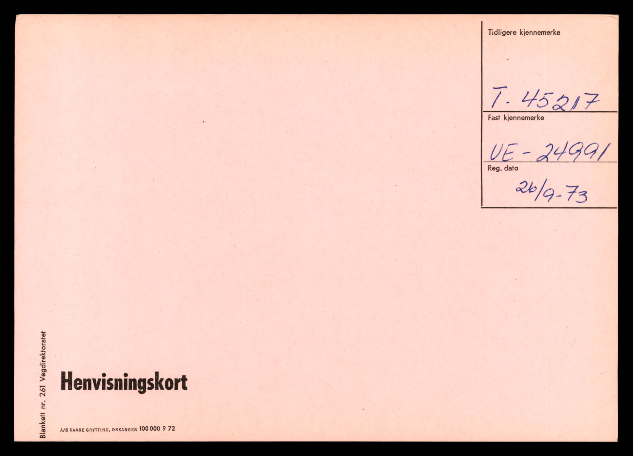 Møre og Romsdal vegkontor - Ålesund trafikkstasjon, AV/SAT-A-4099/F/Ff/L0009: Overførings-/henvisningskort T 45211 - T 47599, 1927-1998, p. 5
