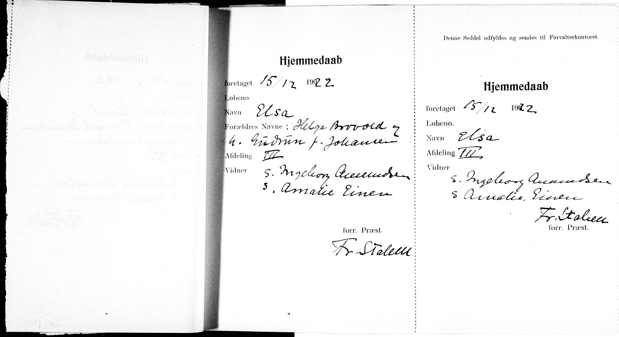 Ullevål sykehus prestekontor Kirkebøker, AV/SAO-A-10542a/K/Ka/L0004: Baptism register no. 4, 1906-1926