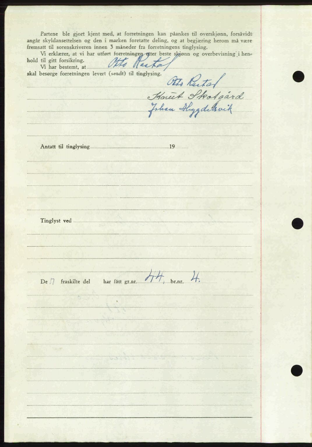 Romsdal sorenskriveri, AV/SAT-A-4149/1/2/2C: Mortgage book no. A31, 1949-1949, Diary no: : 2761/1949