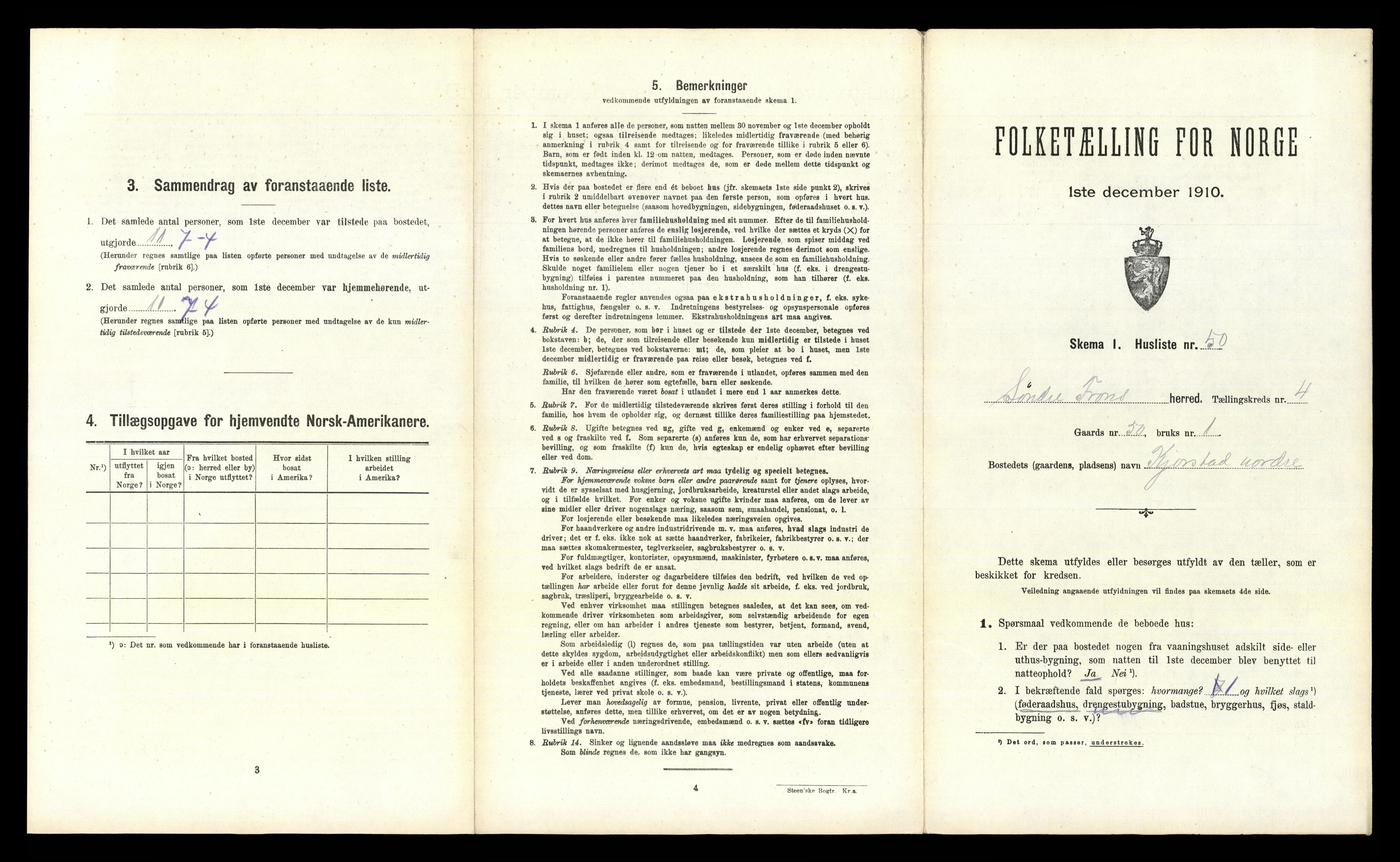 RA, 1910 census for Sør-Fron, 1910, p. 518