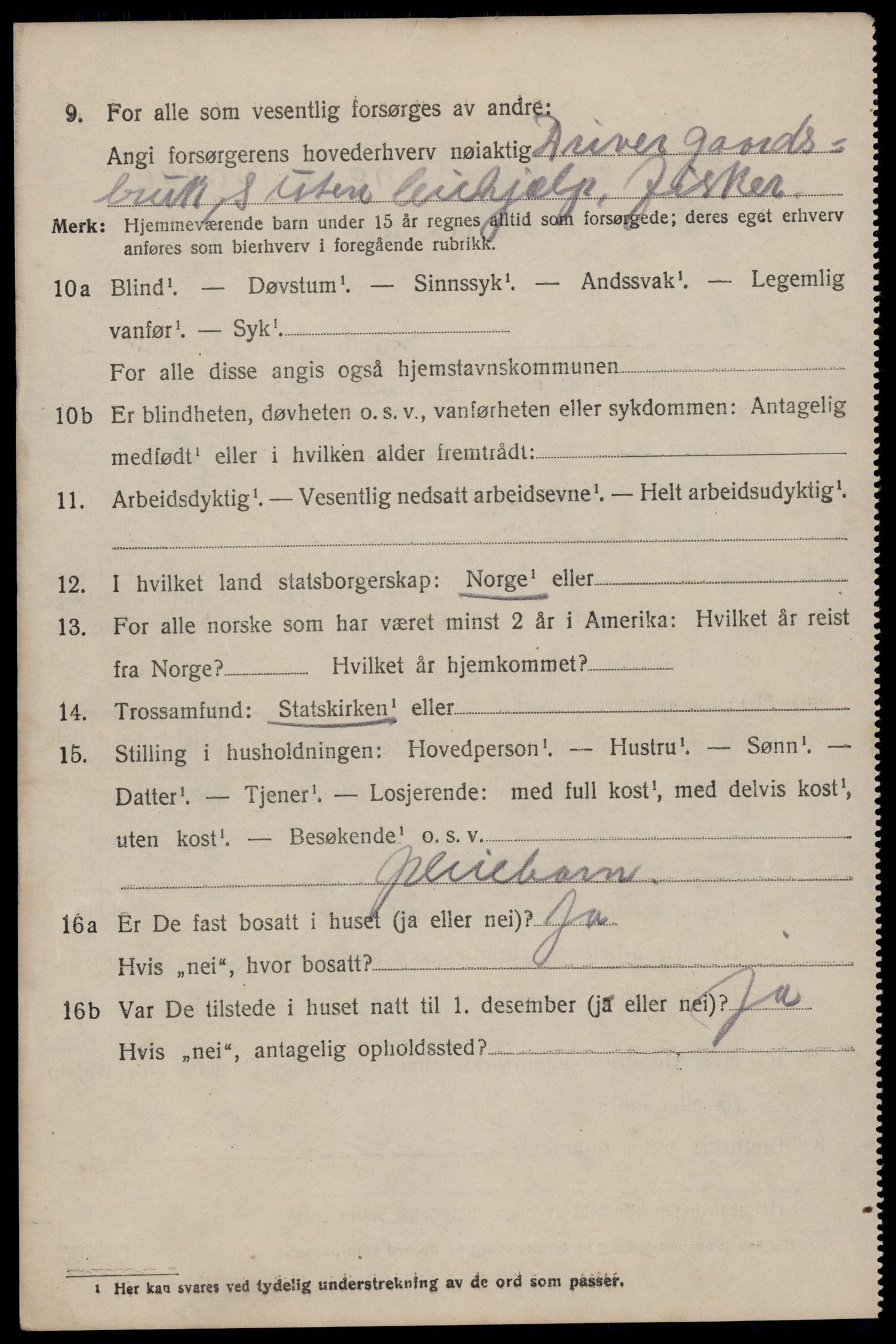 SAST, 1920 census for Varhaug, 1920, p. 3614