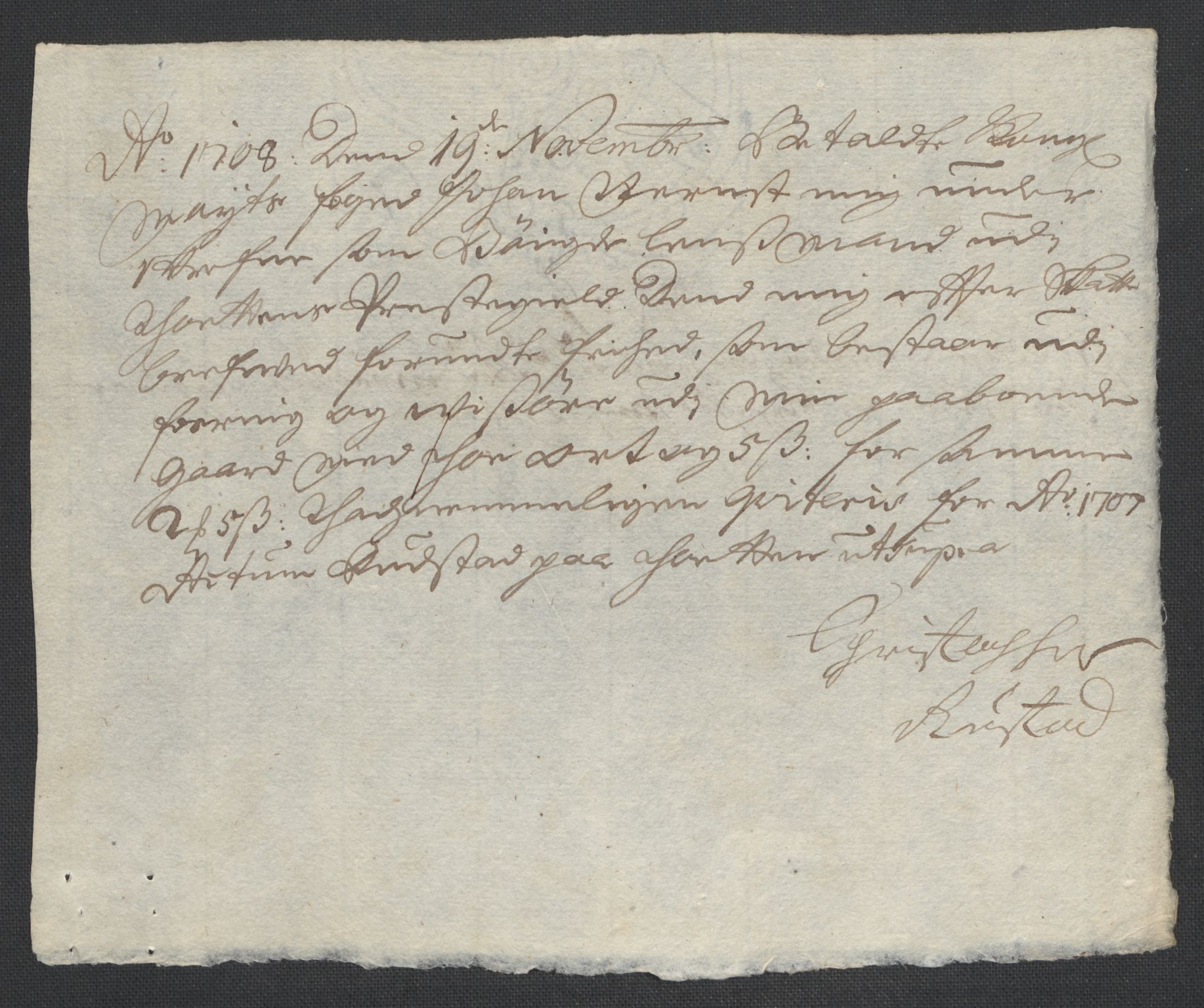 Rentekammeret inntil 1814, Reviderte regnskaper, Fogderegnskap, AV/RA-EA-4092/R18/L1305: Fogderegnskap Hadeland, Toten og Valdres, 1707-1708, p. 461