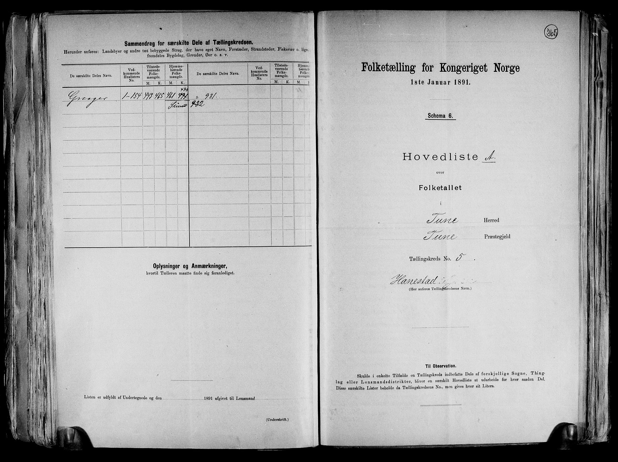 RA, 1891 census for 0130 Tune, 1891, p. 23