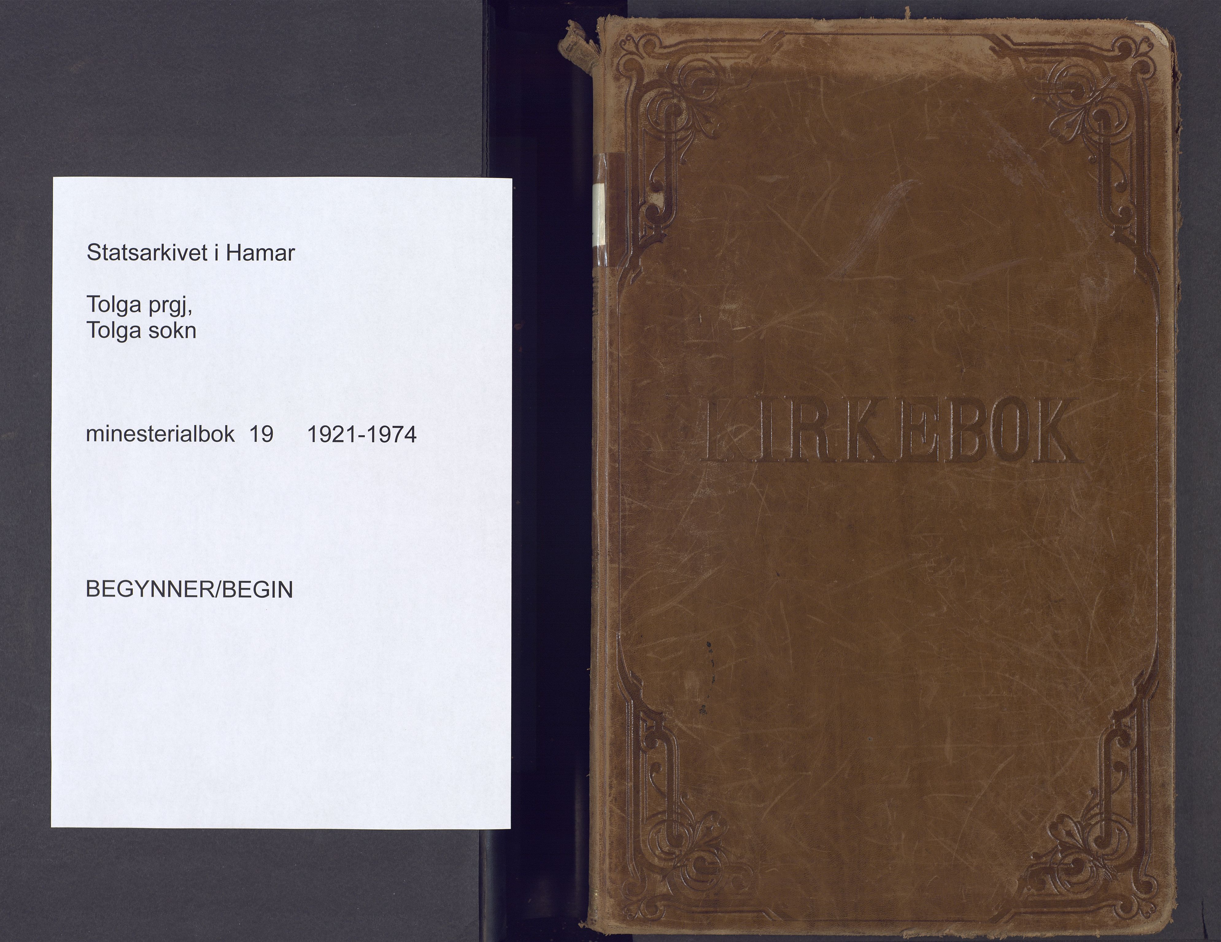 Tolga prestekontor, SAH/PREST-062/K/L0019: Parish register (official) no. 19, 1921-1974