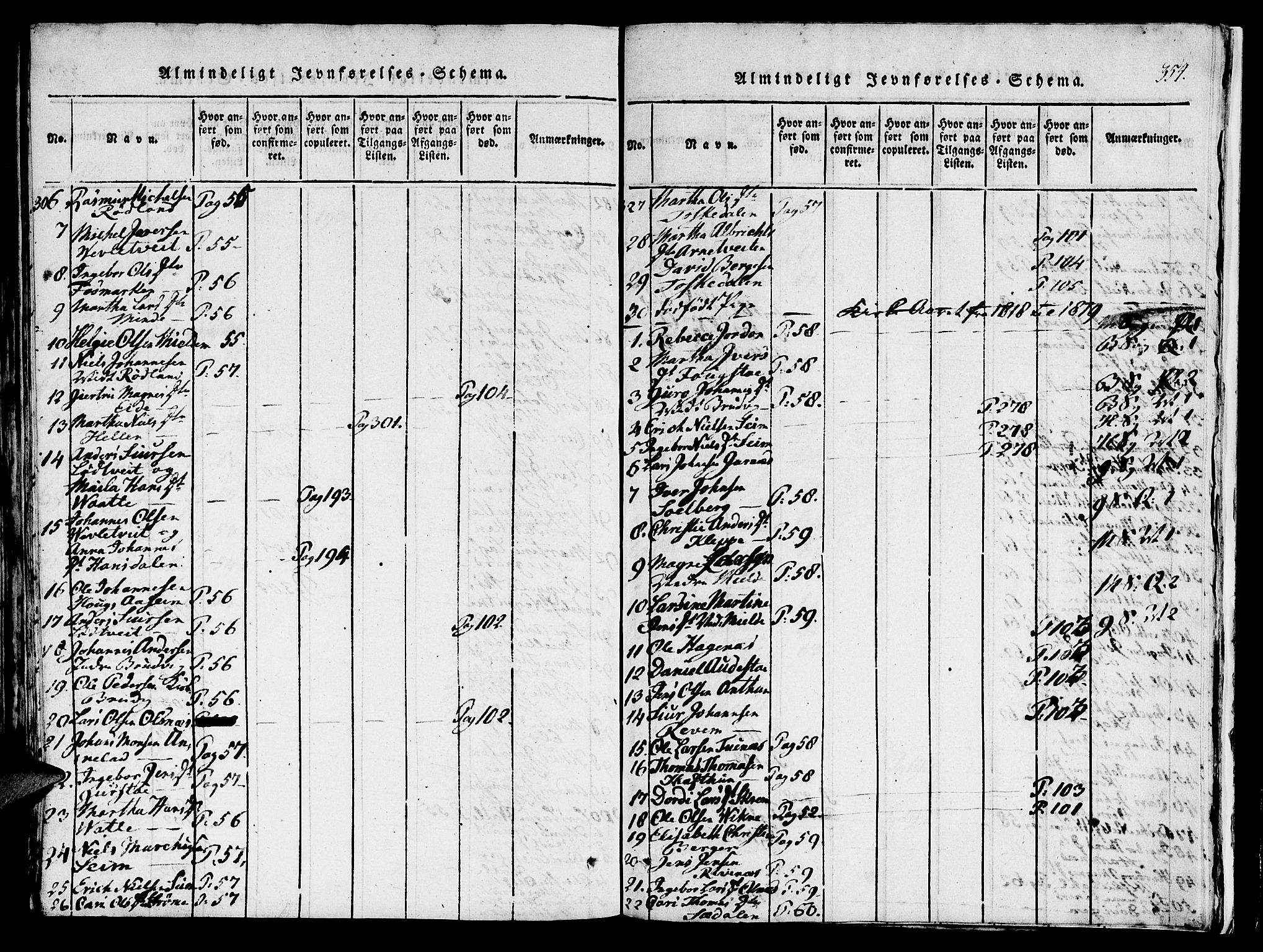 Haus sokneprestembete, AV/SAB-A-75601/H/Haa: Parish register (official) no. A 12, 1816-1821, p. 354