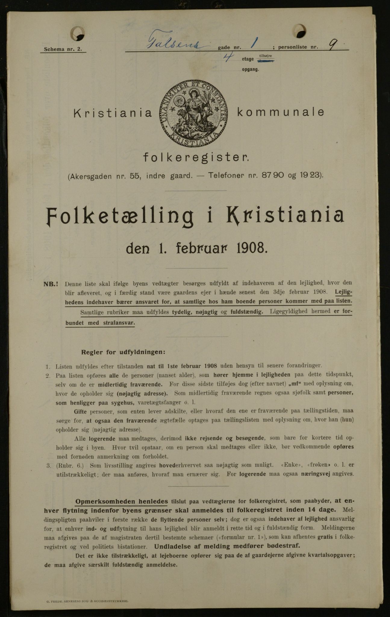 OBA, Municipal Census 1908 for Kristiania, 1908, p. 21138