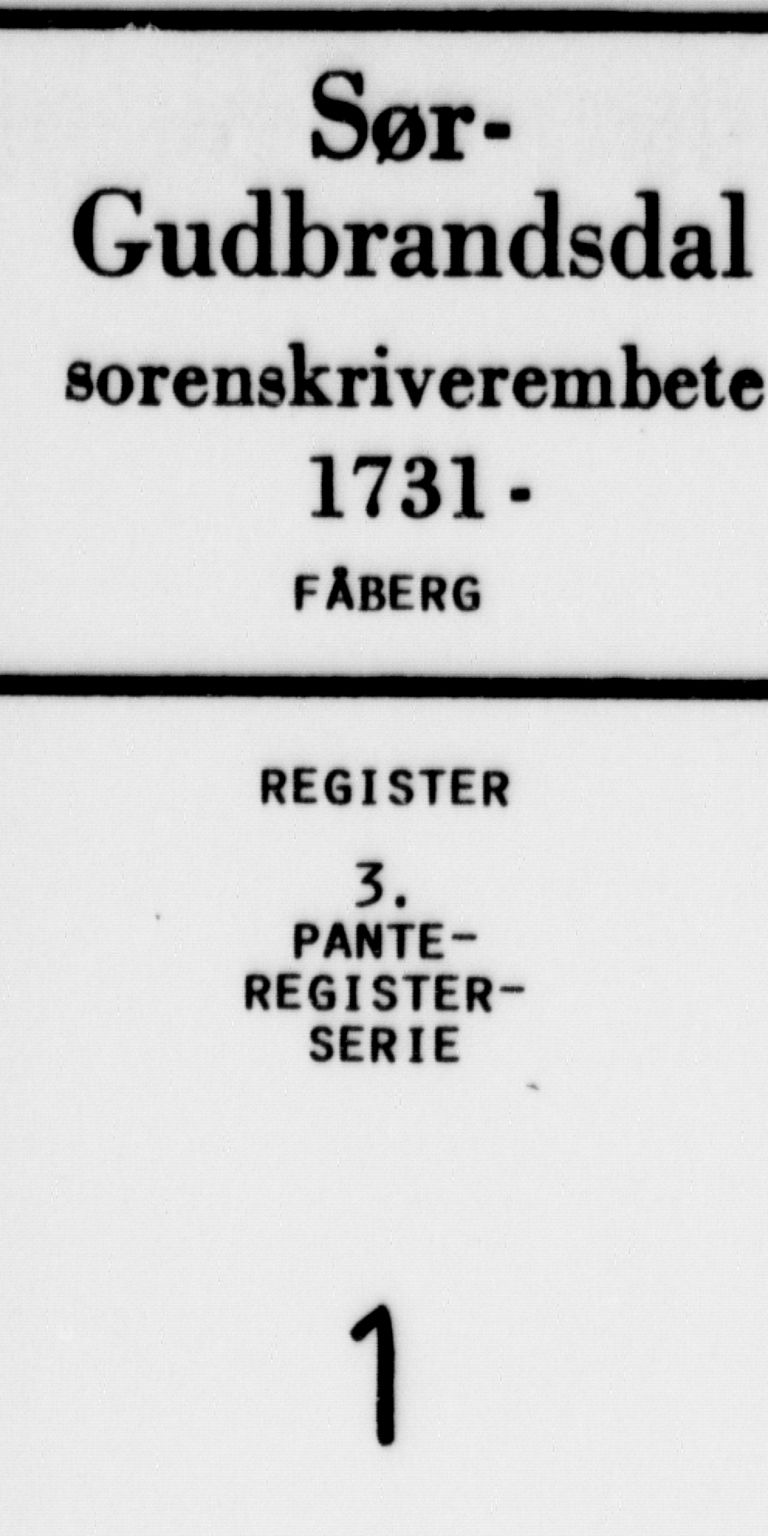 Sør-Gudbrandsdal tingrett, SAH/TING-004/H/Ha/Hal/L0001: Mortgage register no. 1