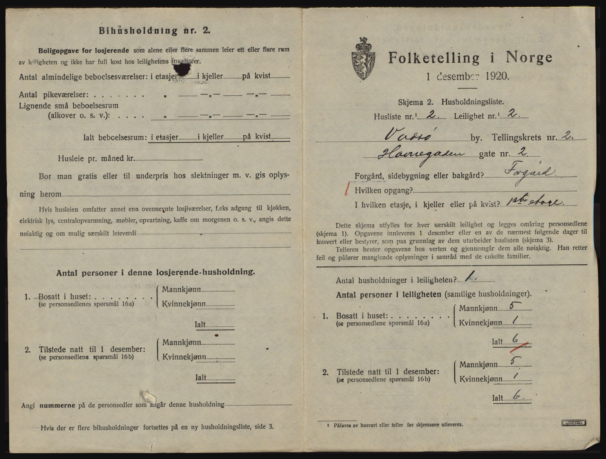 SATØ, 1920 census for Vadsø, 1920, p. 958