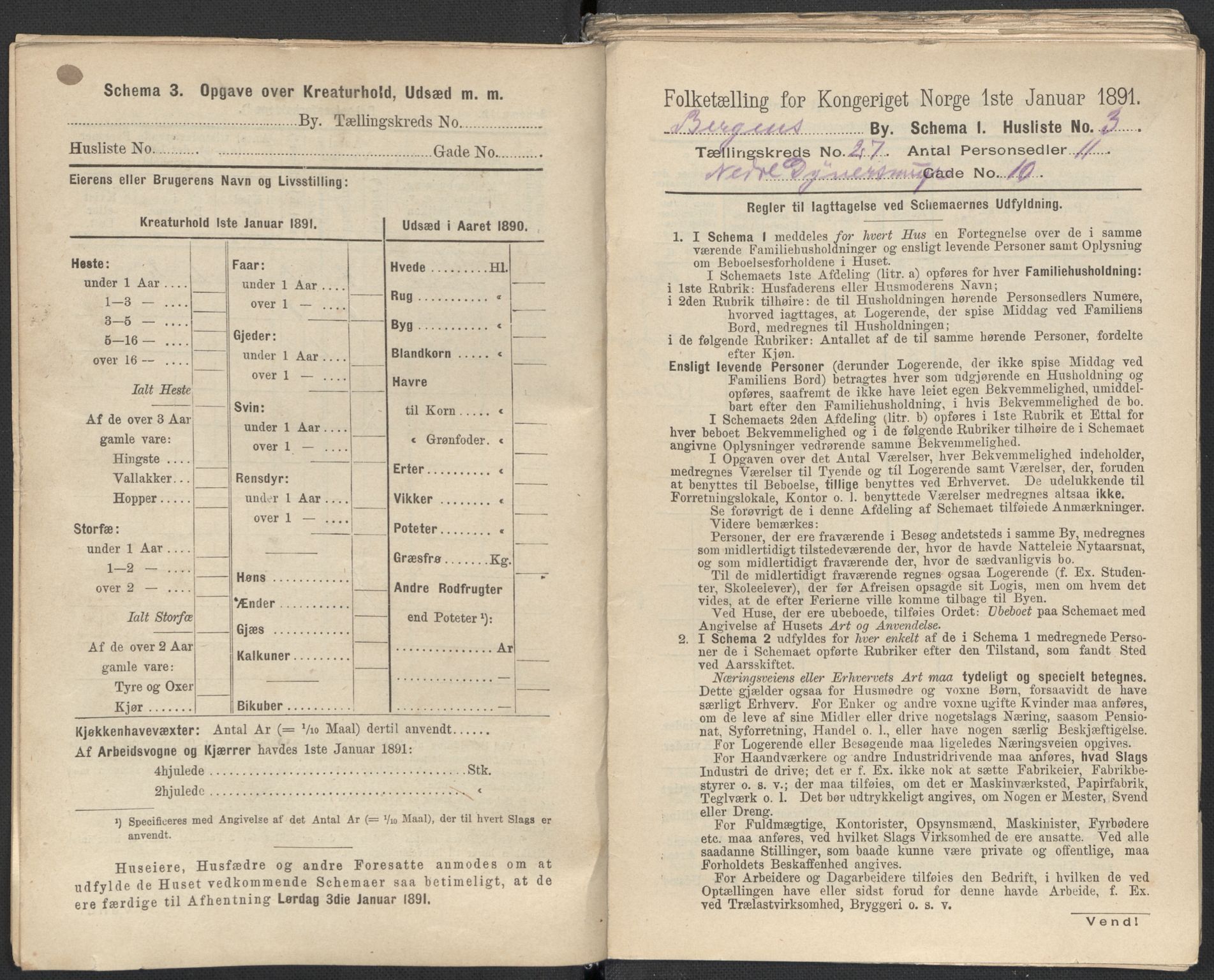 RA, 1891 Census for 1301 Bergen, 1891, p. 4290