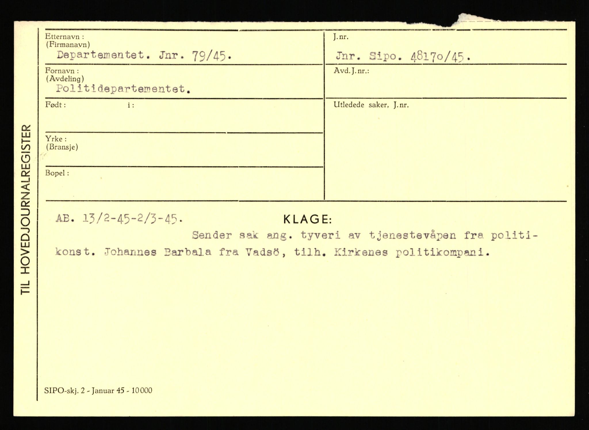 Statspolitiet - Hovedkontoret / Osloavdelingen, AV/RA-S-1329/C/Ca/L0003: Brechan - Eichinger	, 1943-1945, p. 3853