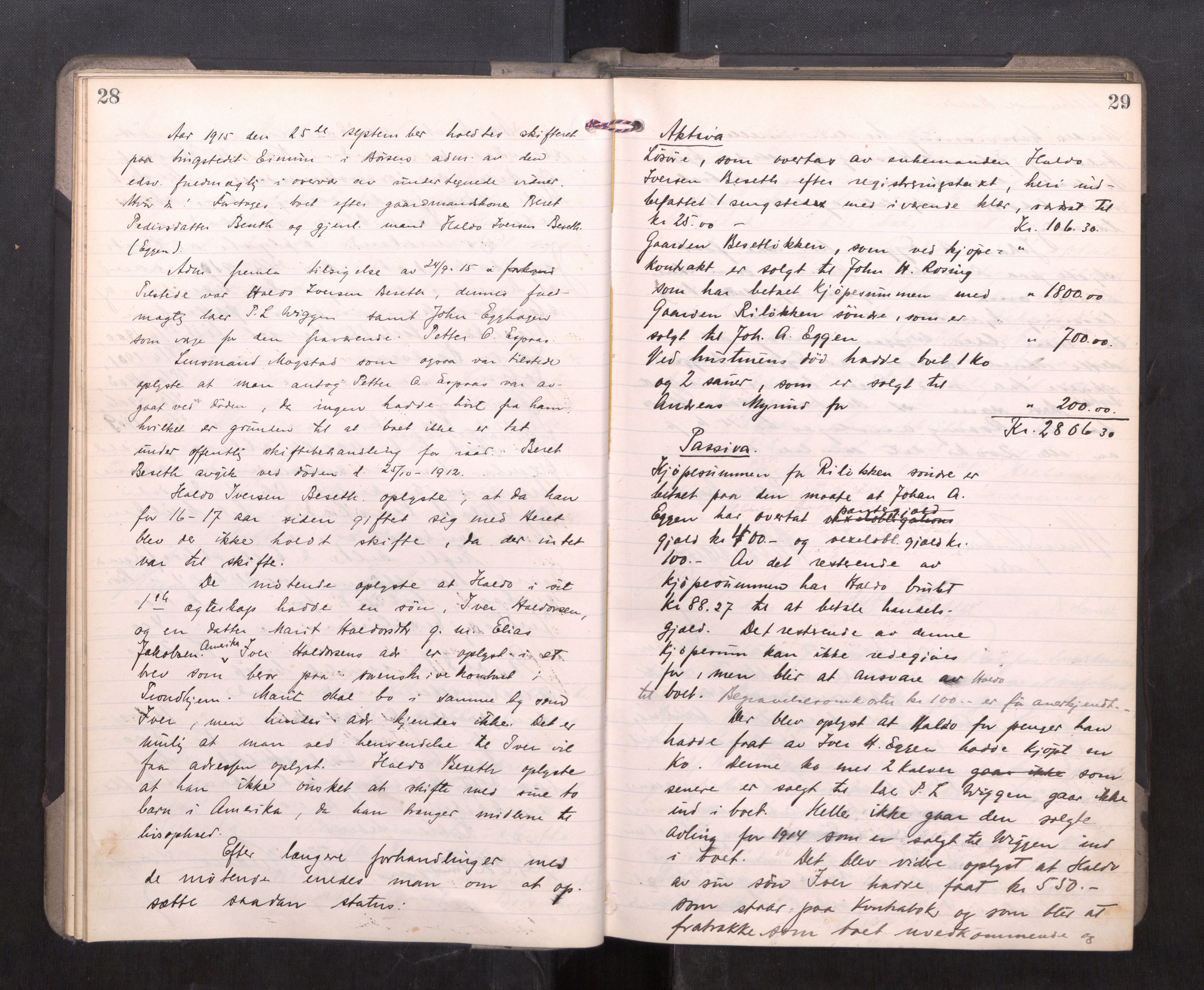 Strinda og Selbu sorenskriveri, AV/SAT-A-0015/3/3B/L0012: Skifteforhandlingsprot. 12, 1915-1919, p. 28-29