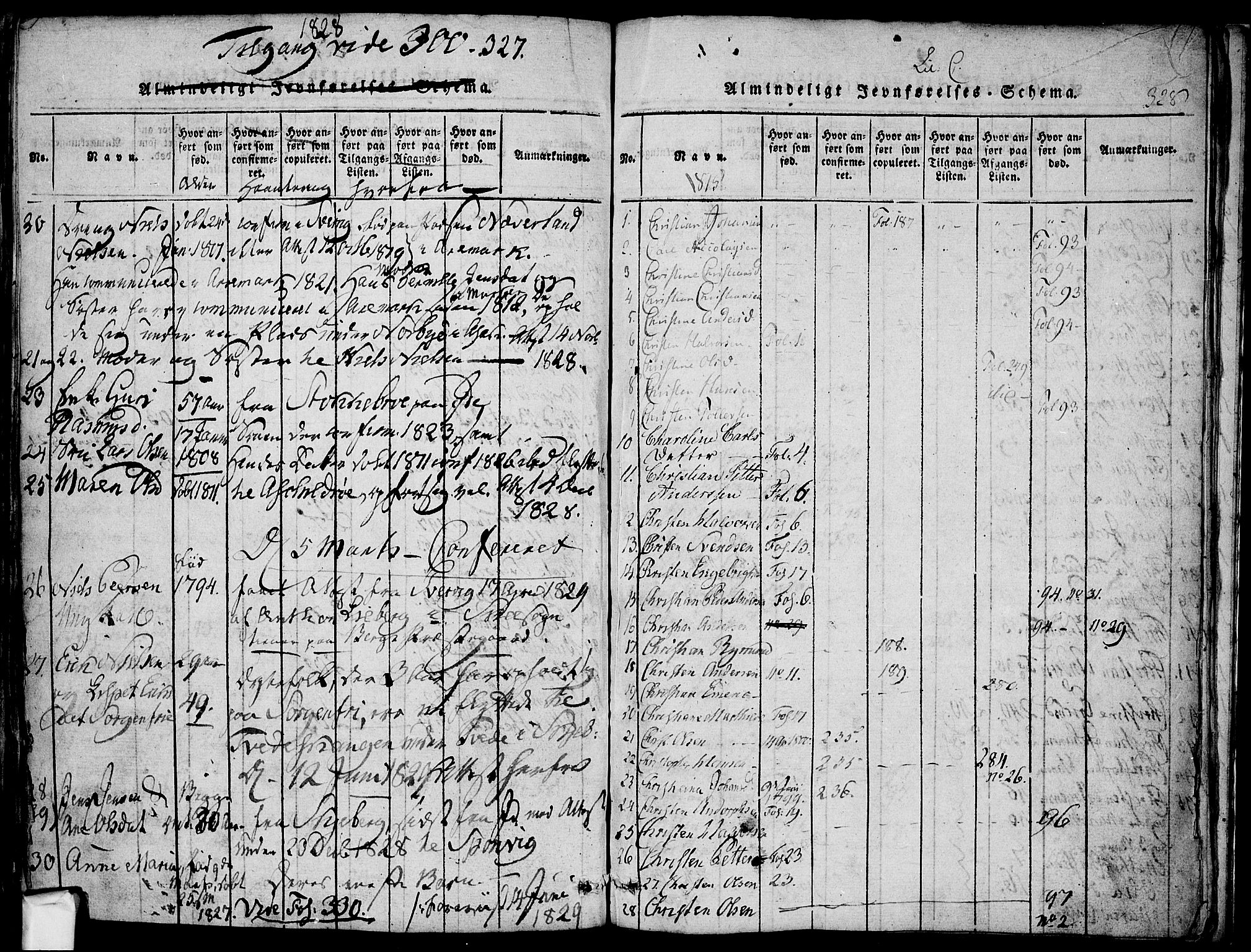 Berg prestekontor Kirkebøker, AV/SAO-A-10902/F/Fa/L0002: Parish register (official) no. I 2, 1815-1831, p. 328