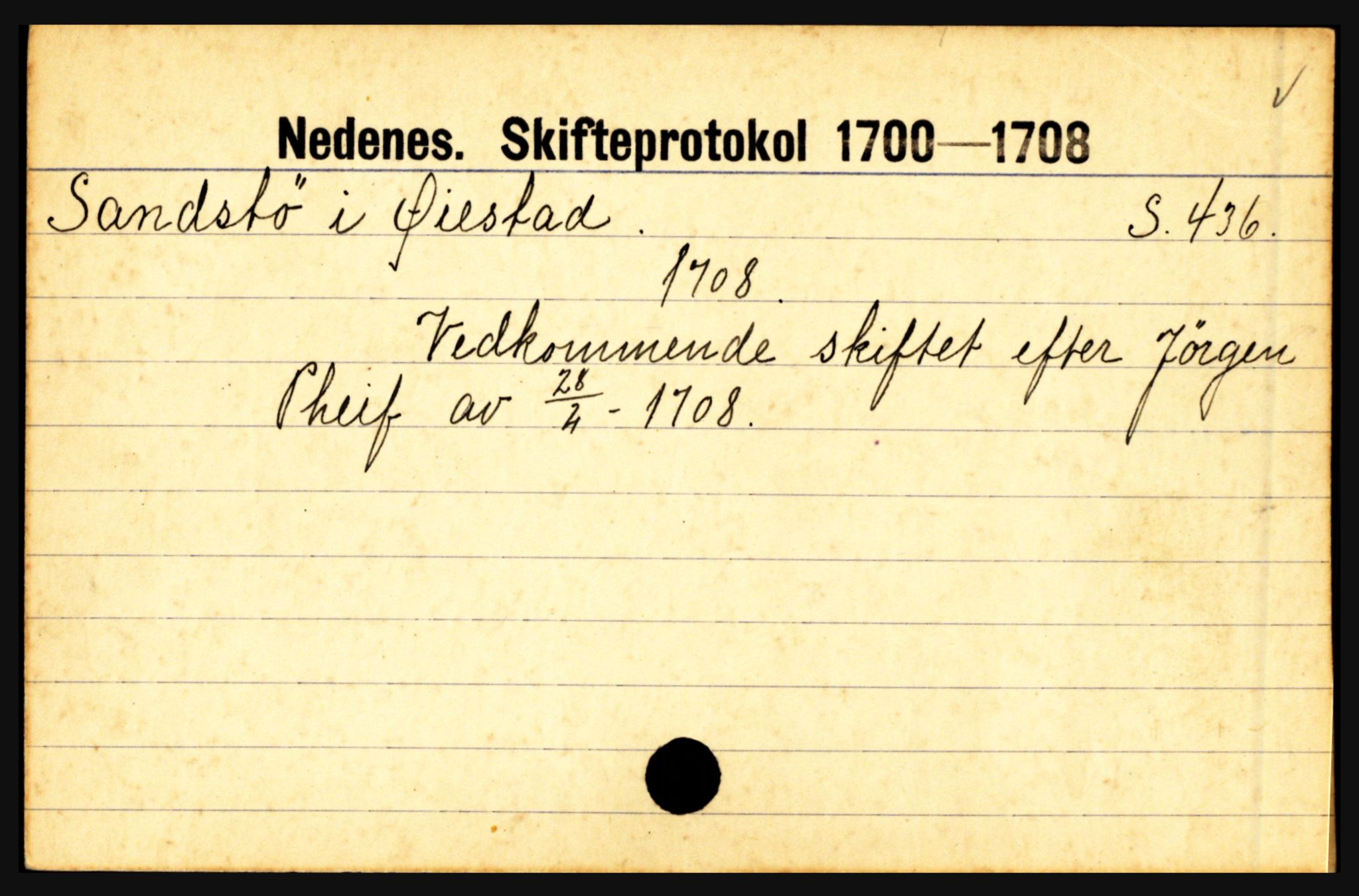 Nedenes sorenskriveri før 1824, AV/SAK-1221-0007/H, p. 25427