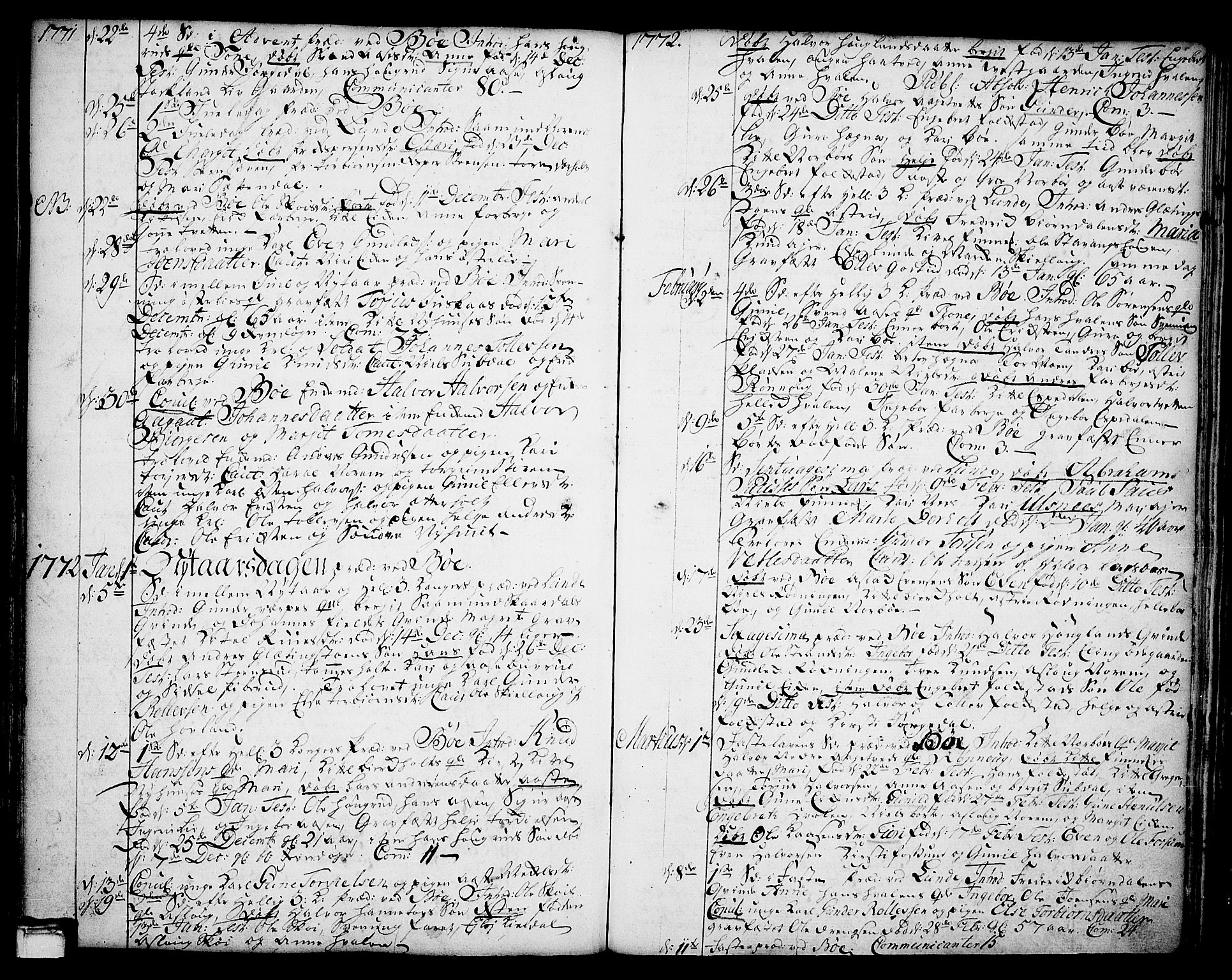 Bø kirkebøker, AV/SAKO-A-257/F/Fa/L0004: Parish register (official) no. 4, 1748-1785