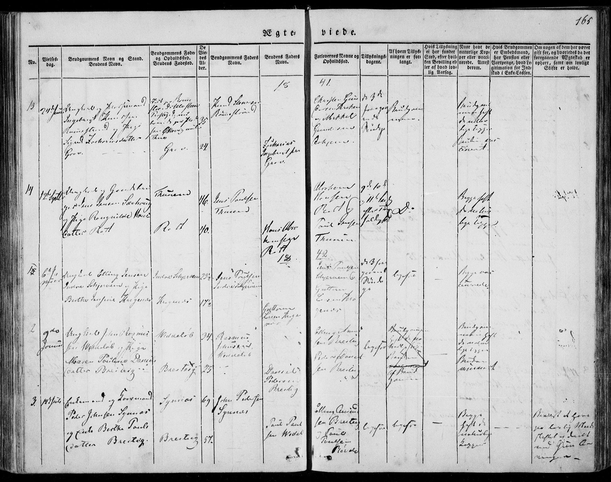 Ministerialprotokoller, klokkerbøker og fødselsregistre - Møre og Romsdal, AV/SAT-A-1454/501/L0005: Parish register (official) no. 501A05, 1831-1844, p. 165