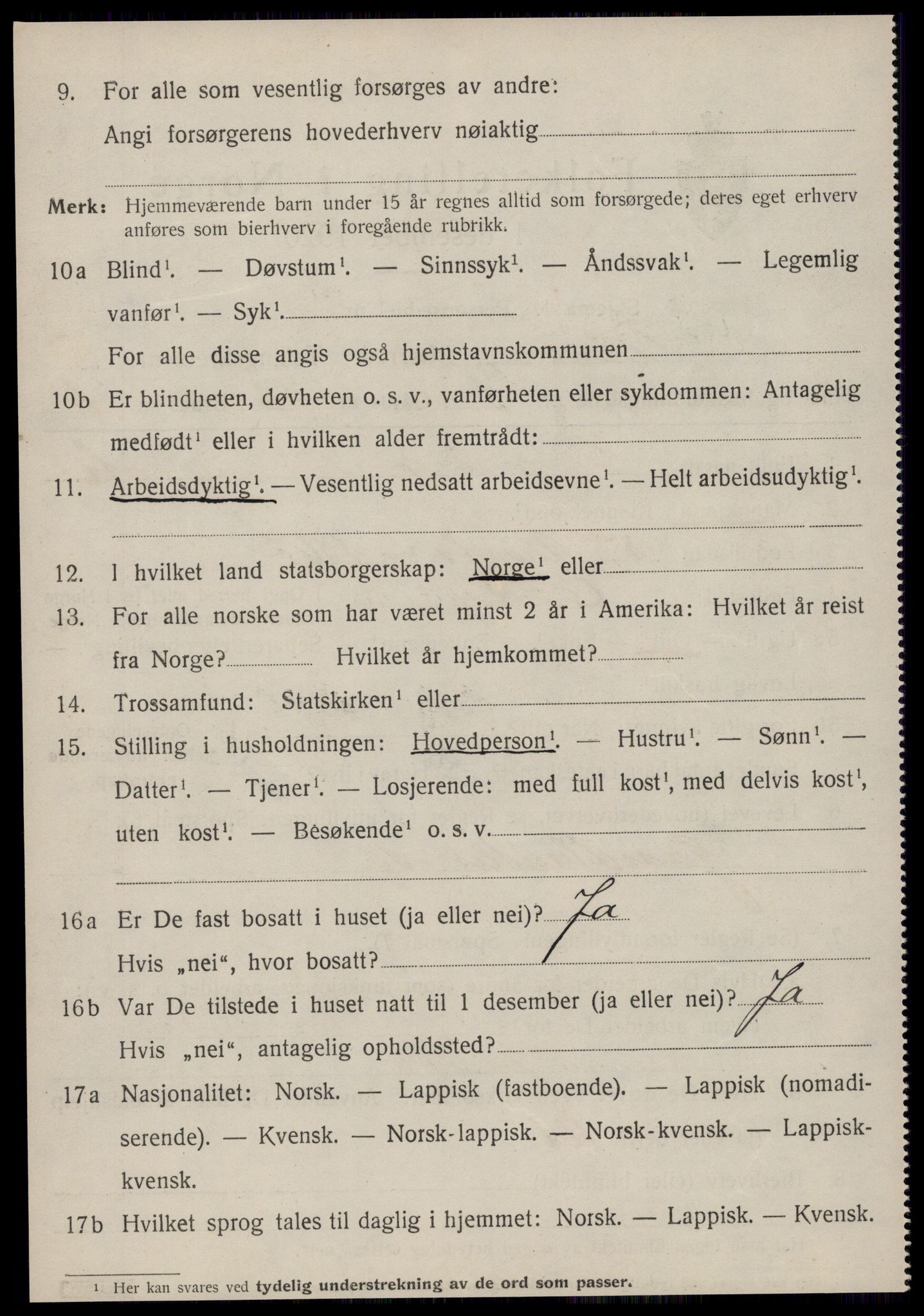 SAT, 1920 census for Fillan, 1920, p. 2345