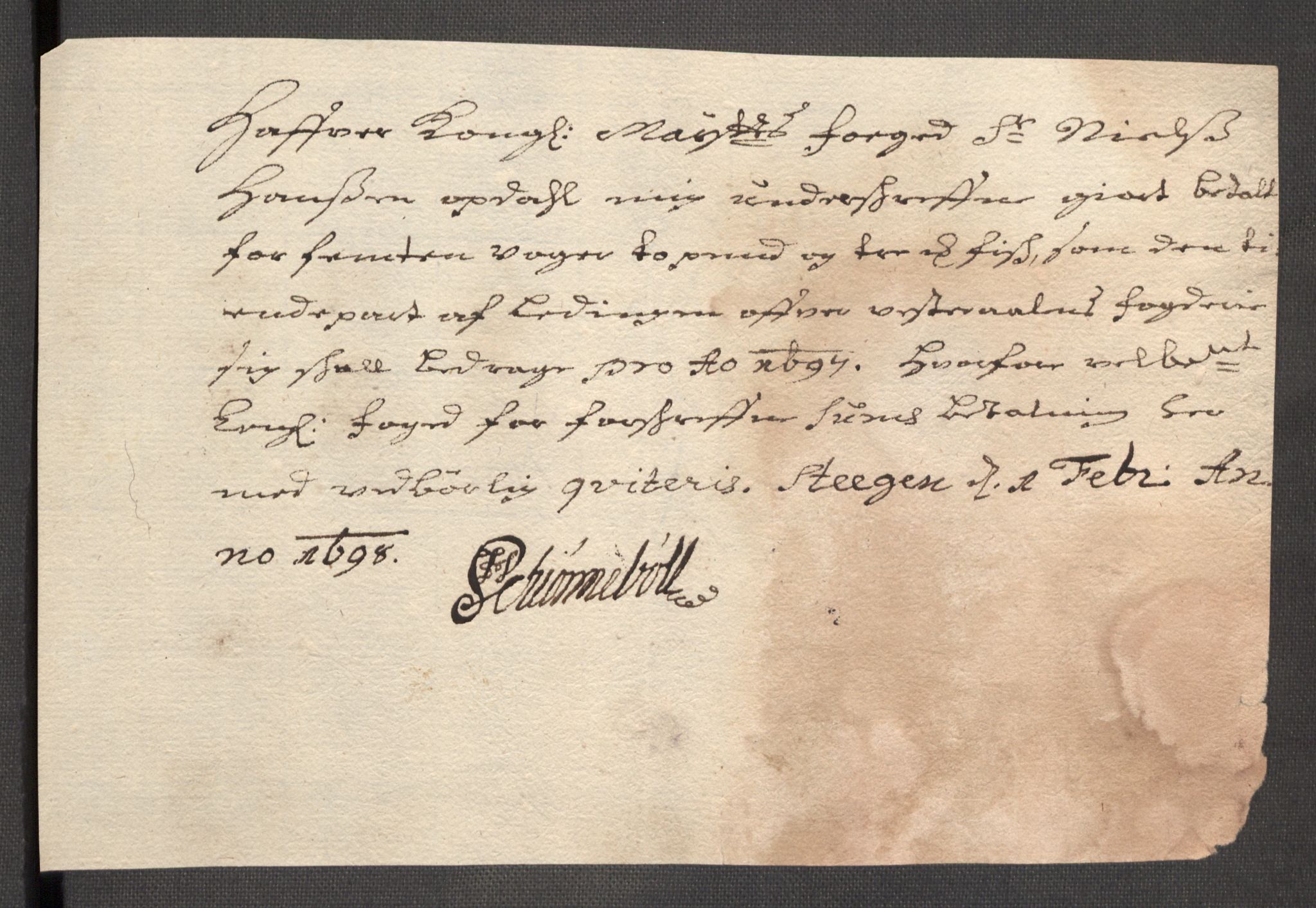 Rentekammeret inntil 1814, Reviderte regnskaper, Fogderegnskap, RA/EA-4092/R67/L4678: Fogderegnskap Vesterålen, Andenes og Lofoten, 1696-1708, p. 183