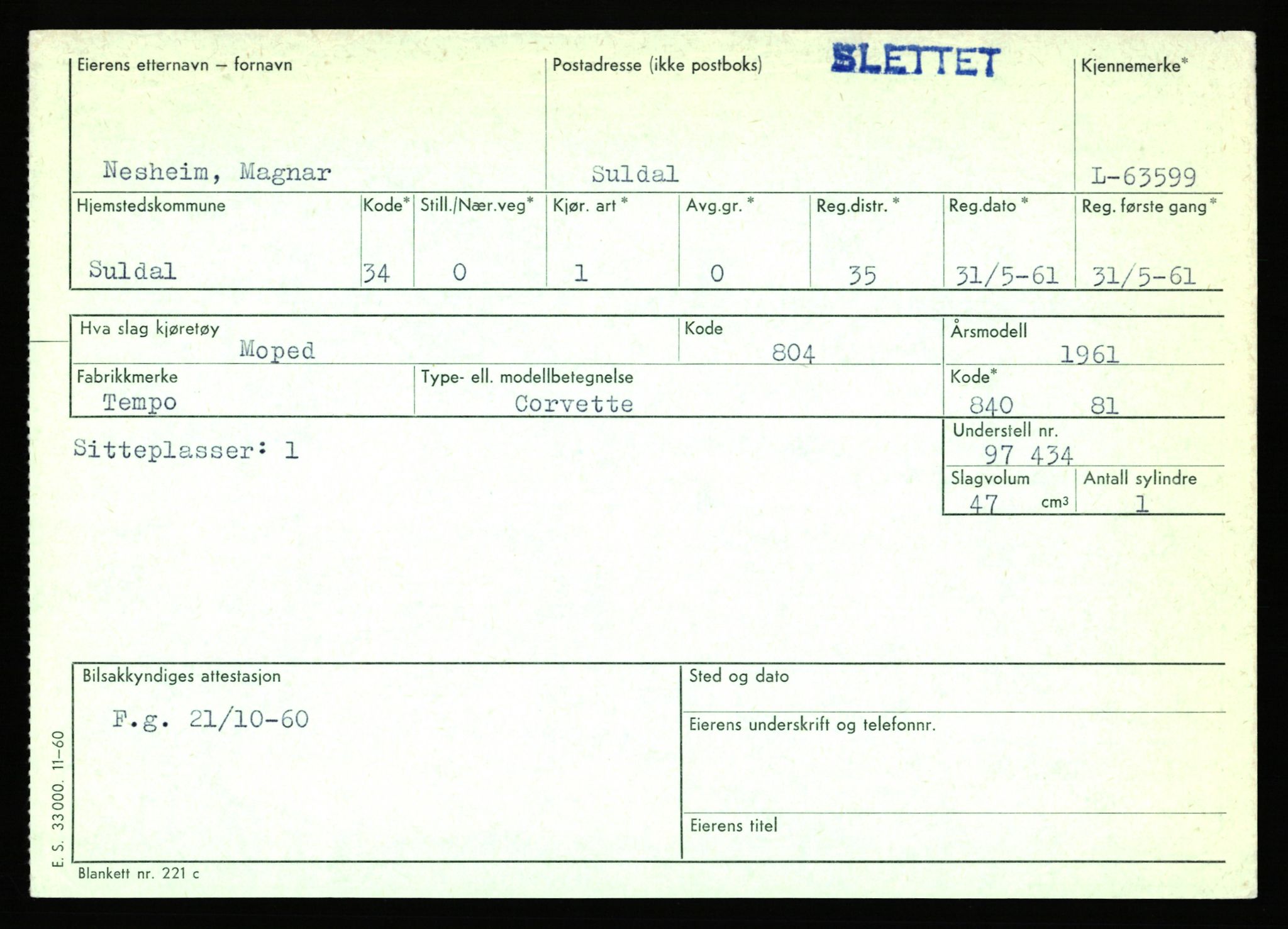 Stavanger trafikkstasjon, AV/SAST-A-101942/0/F/L0063: L-62700 - L-63799, 1930-1971, p. 2273