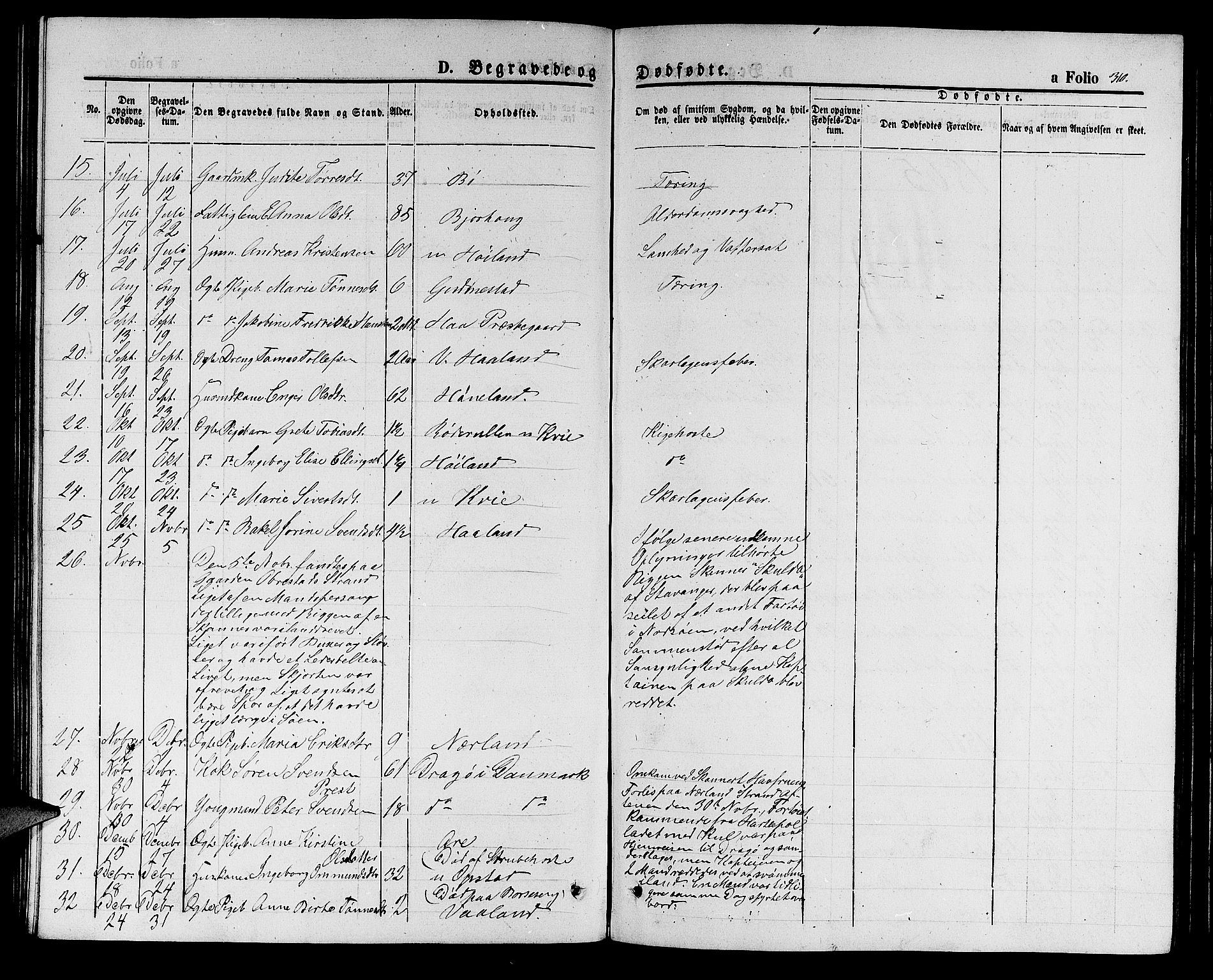 Hå sokneprestkontor, SAST/A-101801/001/30BB/L0001: Parish register (copy) no. B 1, 1854-1883, p. 310