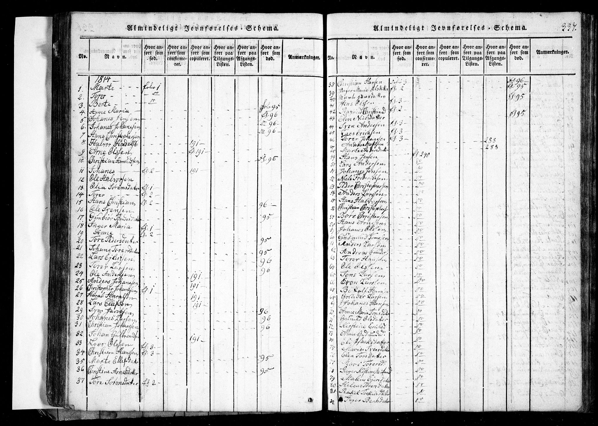 Spydeberg prestekontor Kirkebøker, SAO/A-10924/G/Ga/L0001: Parish register (copy) no. I 1, 1814-1868, p. 337