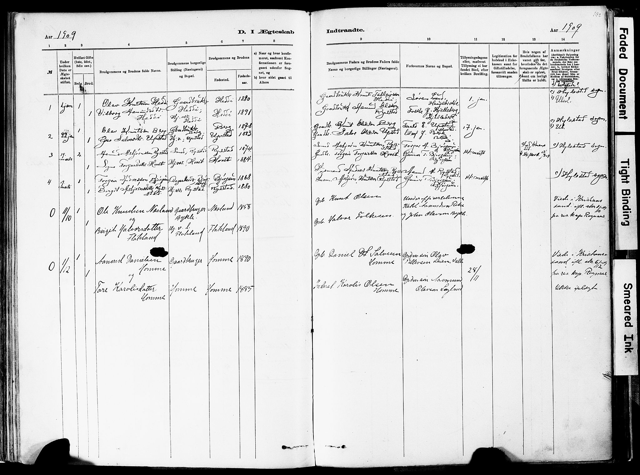 Valle sokneprestkontor, AV/SAK-1111-0044/F/Fa/Fac/L0009: Parish register (official) no. A 9, 1882-1913, p. 193