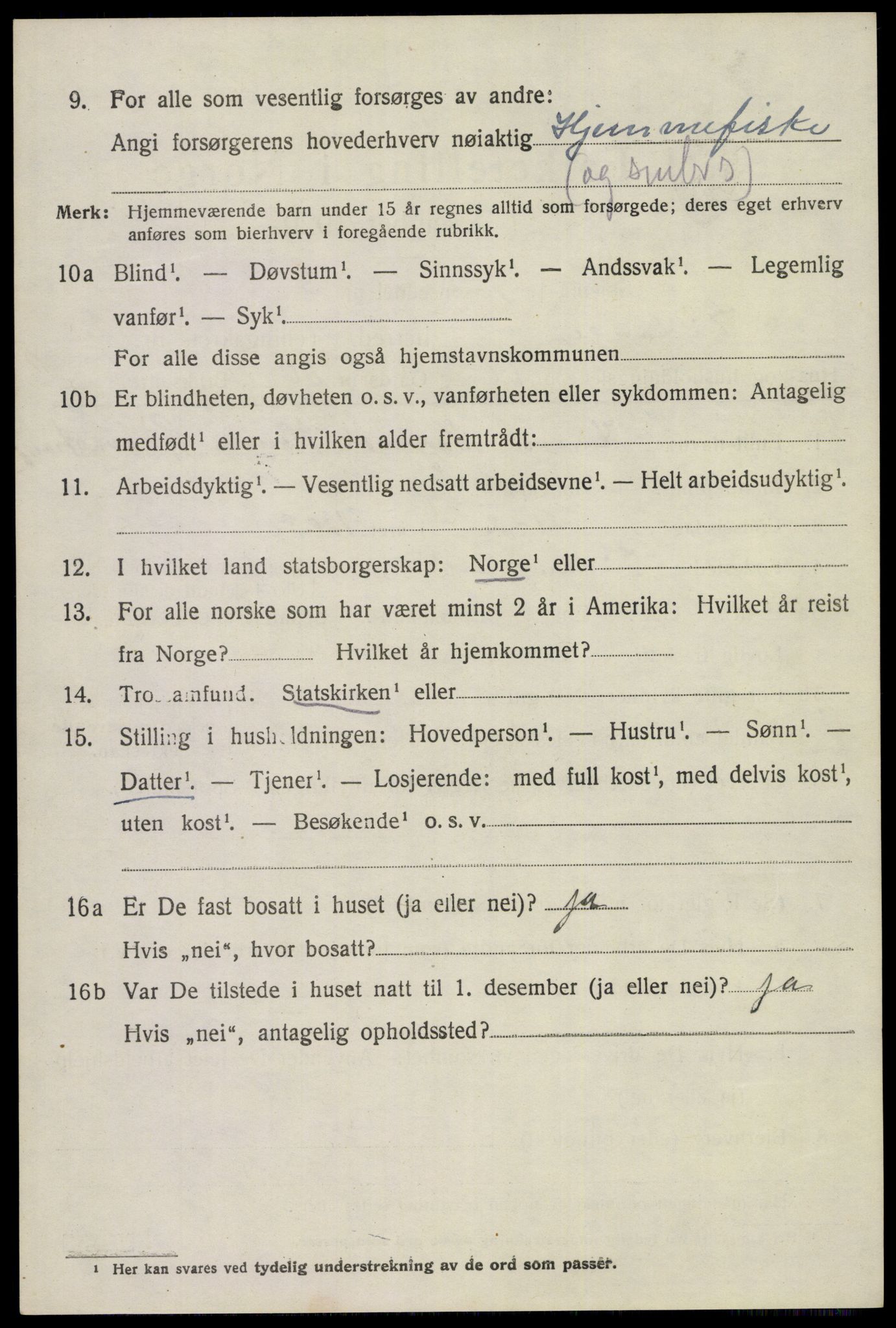 SAKO, 1920 census for Eidanger, 1920, p. 7415