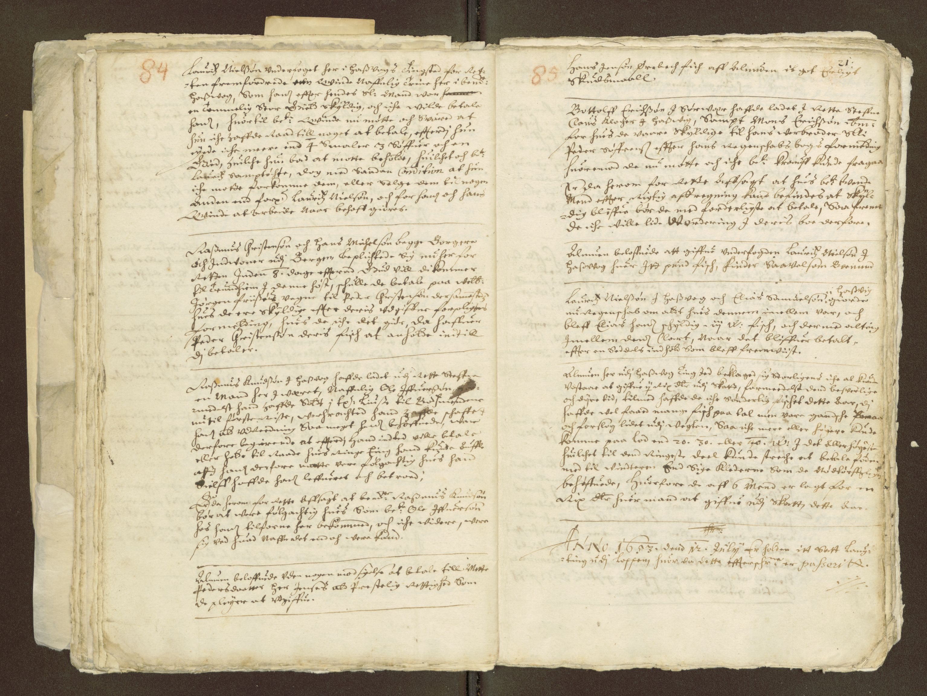 Nordland og Finnmarks lagstol, SAT/A-5608/X/L0001: Lagtingsprotokoll , 1647-1668, p. 84-85