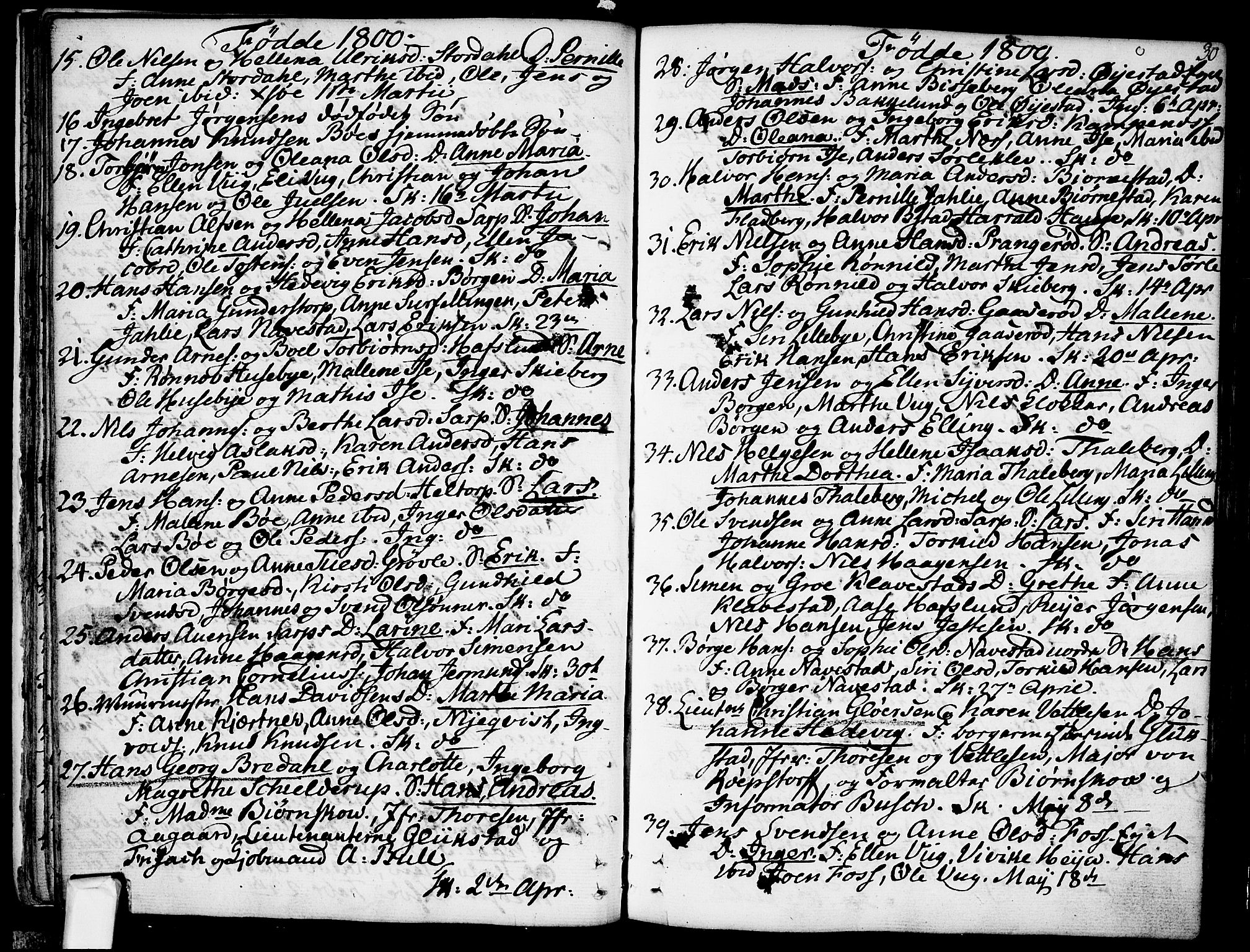 Skjeberg prestekontor Kirkebøker, AV/SAO-A-10923/F/Fa/L0003: Parish register (official) no. I 3, 1792-1814, p. 30