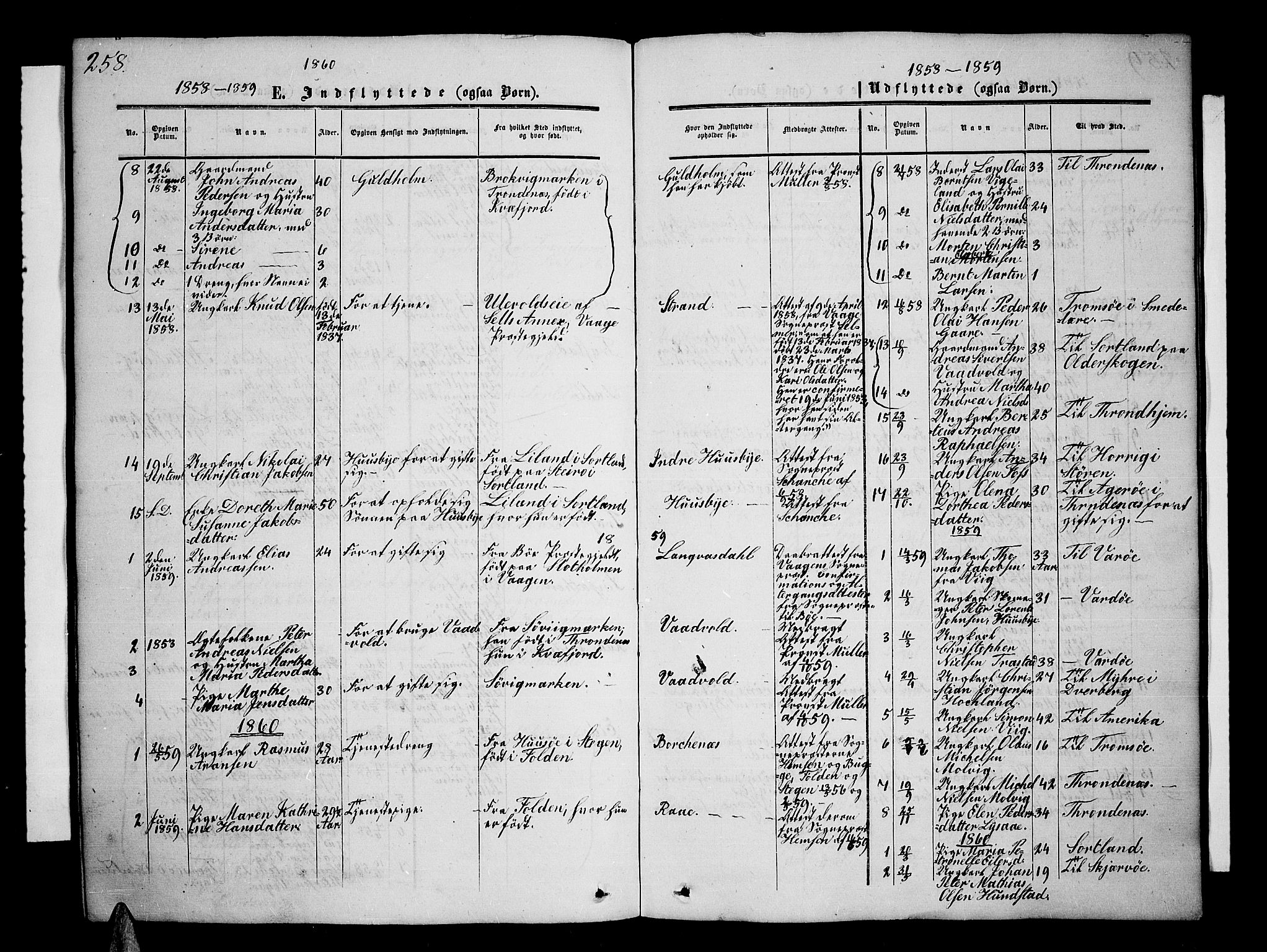 Kvæfjord sokneprestkontor, AV/SATØ-S-1323/G/Ga/Gab/L0003klokker: Parish register (copy) no. 3, 1856-1870, p. 258