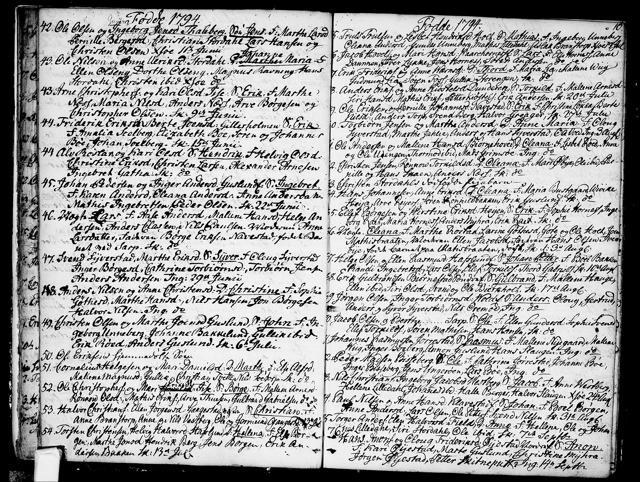 Skjeberg prestekontor Kirkebøker, SAO/A-10923/F/Fa/L0003: Parish register (official) no. I 3, 1792-1814, p. 10