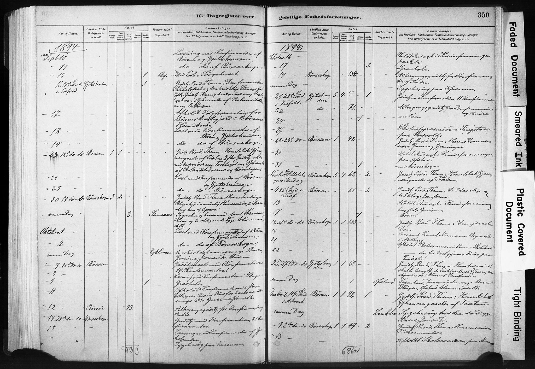 Ministerialprotokoller, klokkerbøker og fødselsregistre - Sør-Trøndelag, SAT/A-1456/665/L0773: Parish register (official) no. 665A08, 1879-1905, p. 350