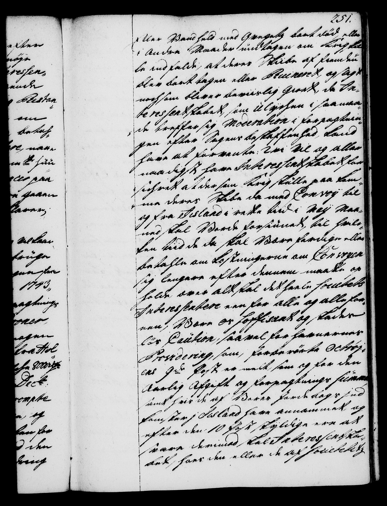 Rentekammeret, Kammerkanselliet, RA/EA-3111/G/Gg/Gga/L0004: Norsk ekspedisjonsprotokoll med register (merket RK 53.4), 1734-1741, p. 251
