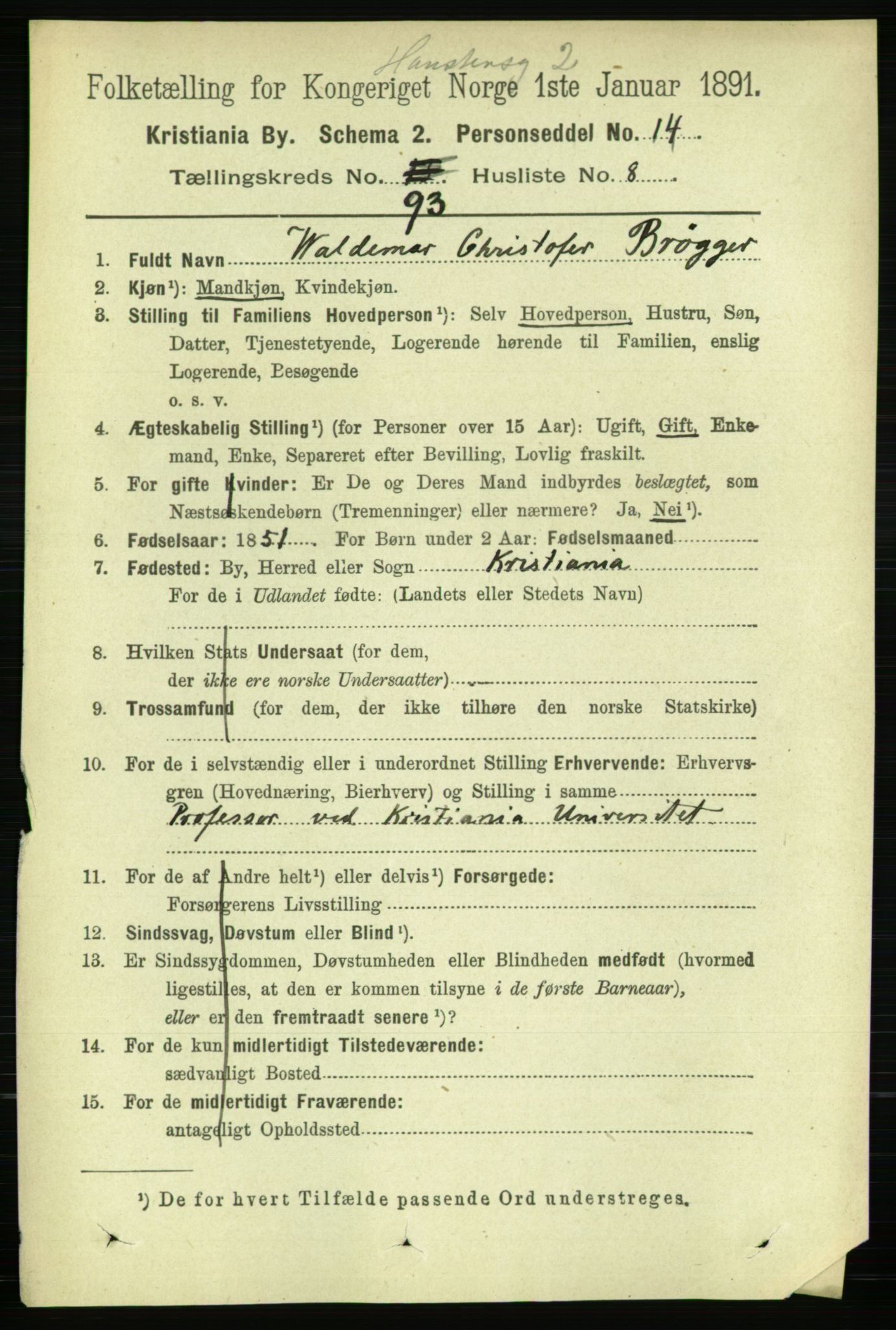 RA, 1891 census for 0301 Kristiania, 1891, p. 45768