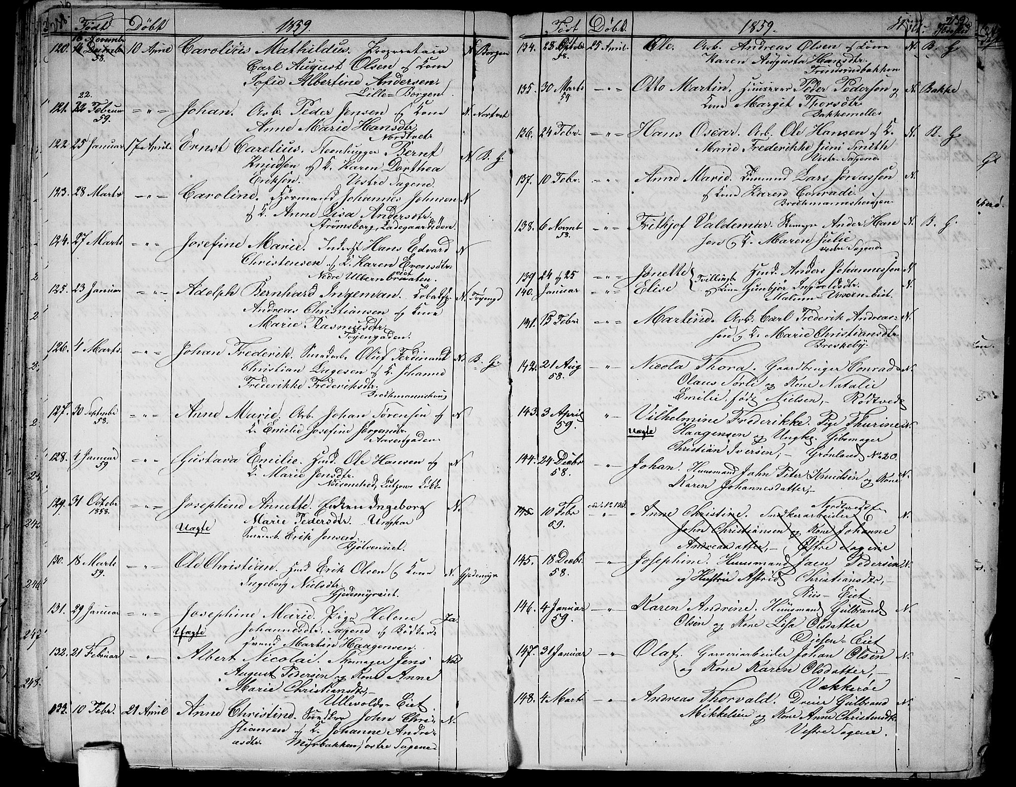 Aker prestekontor kirkebøker, AV/SAO-A-10861/G/L0010: Parish register (copy) no. 10, 1852-1859, p. 238-239