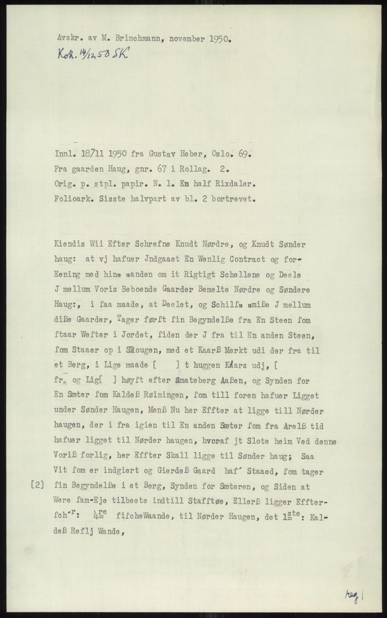 Samlinger til kildeutgivelse, Diplomavskriftsamlingen, AV/RA-EA-4053/H/Ha, p. 1881